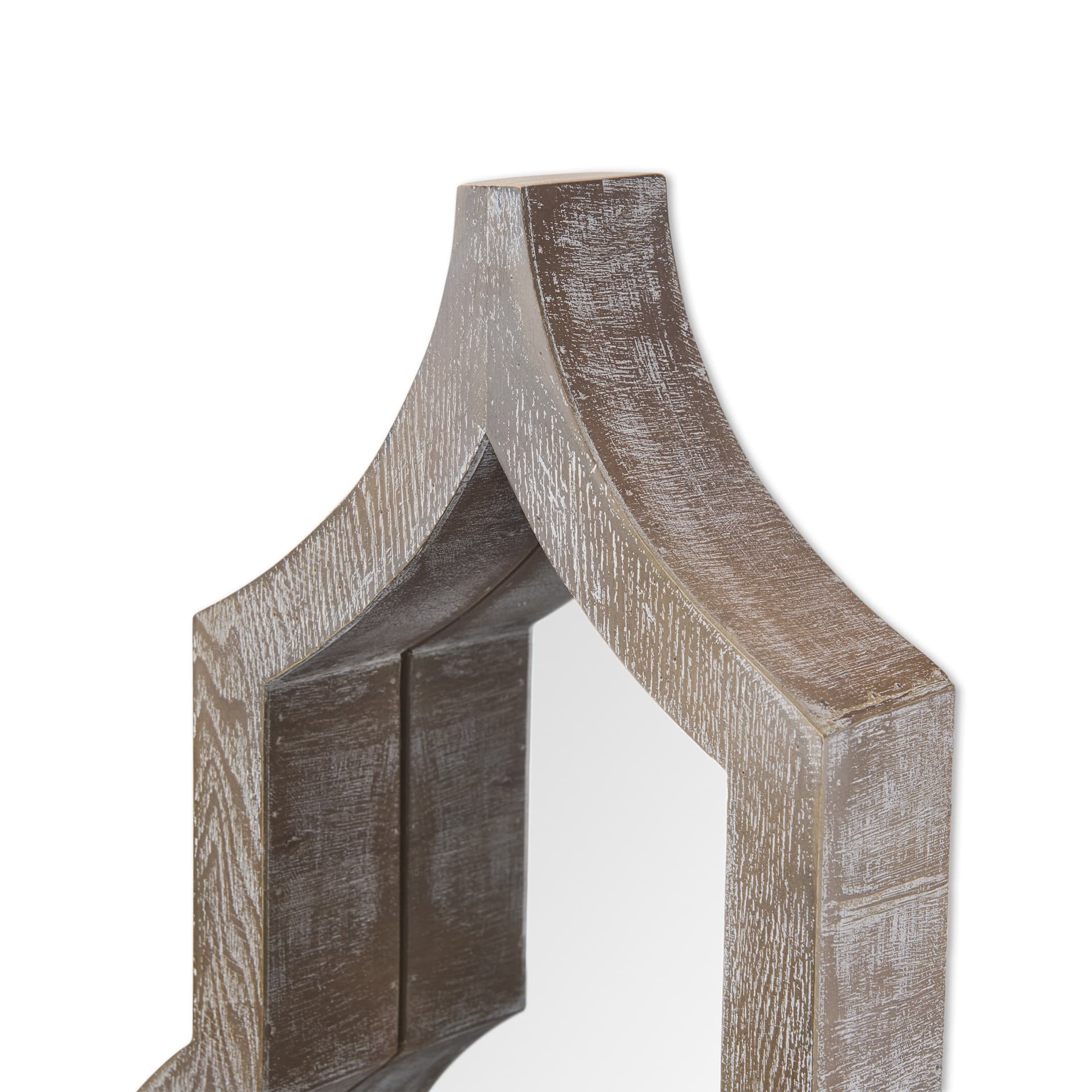Tamanar 15.0 x 3.0 x 34.1 Light Brown Wood Frame Wall Mirror — product photograph