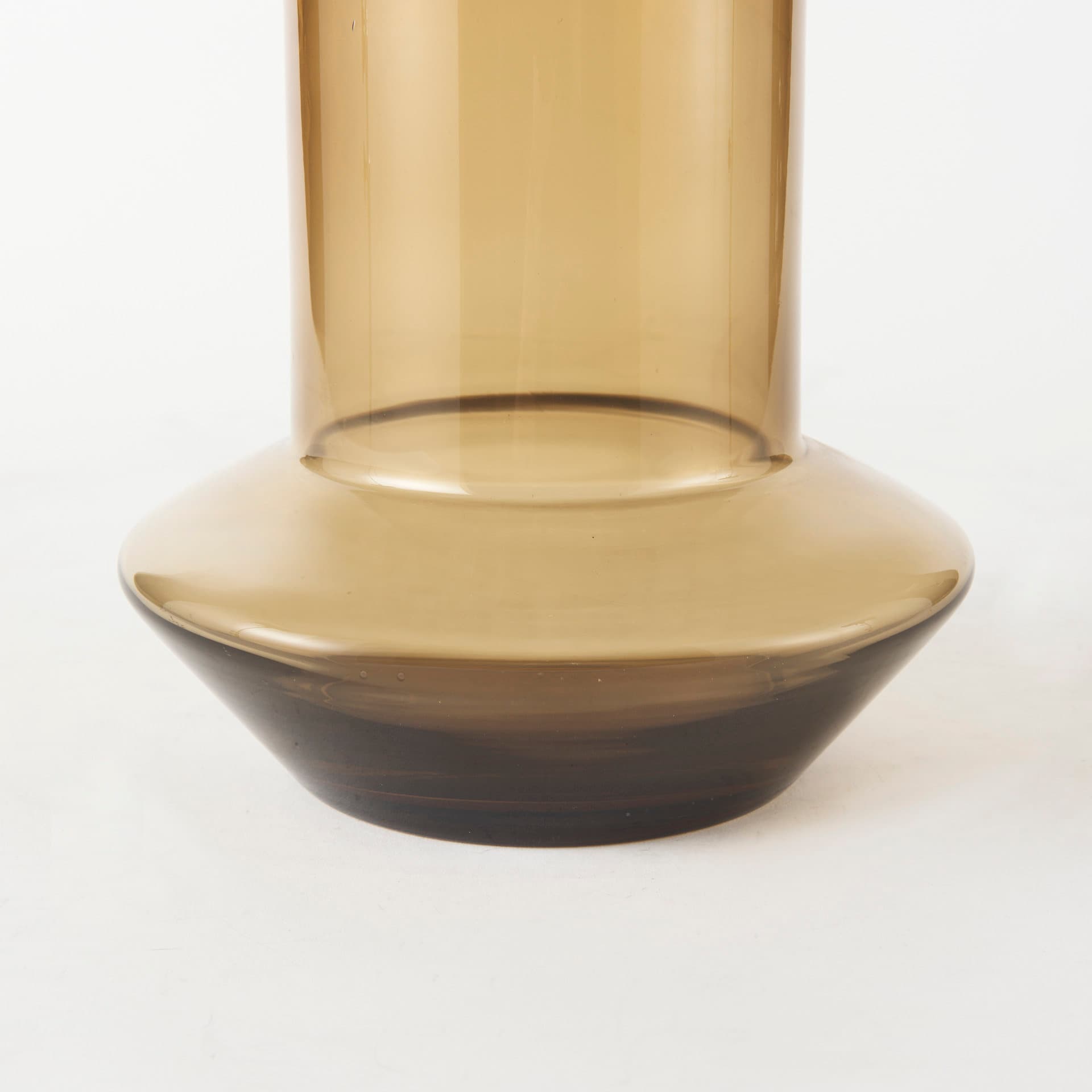Amrita 8.3L x 8.3W x 9.7H Golden Brown Glass Vase — product photograph