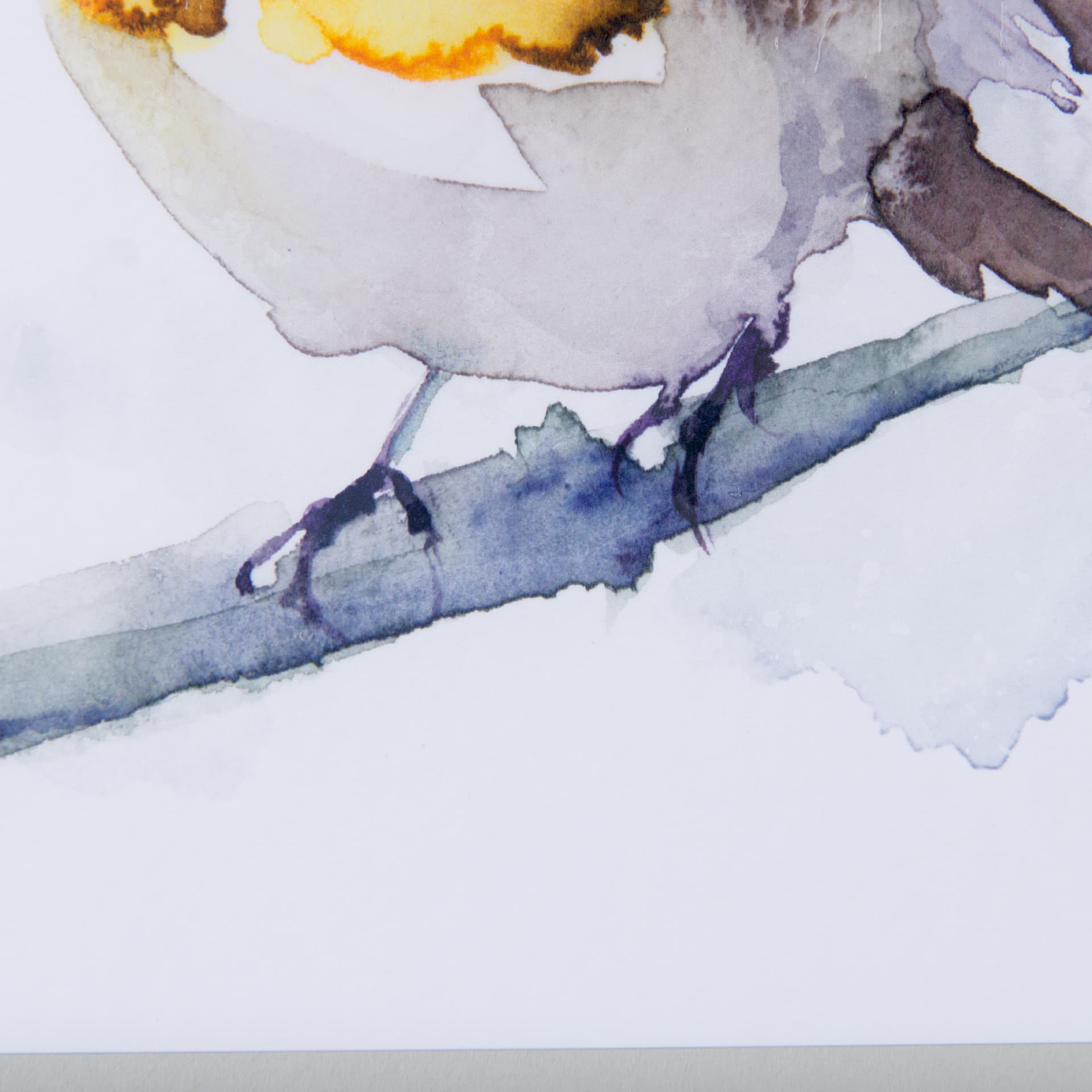 Robin III by Mercana Studio a Hand Embellished Textured Framed Art Print Matted under Glass — product photograph