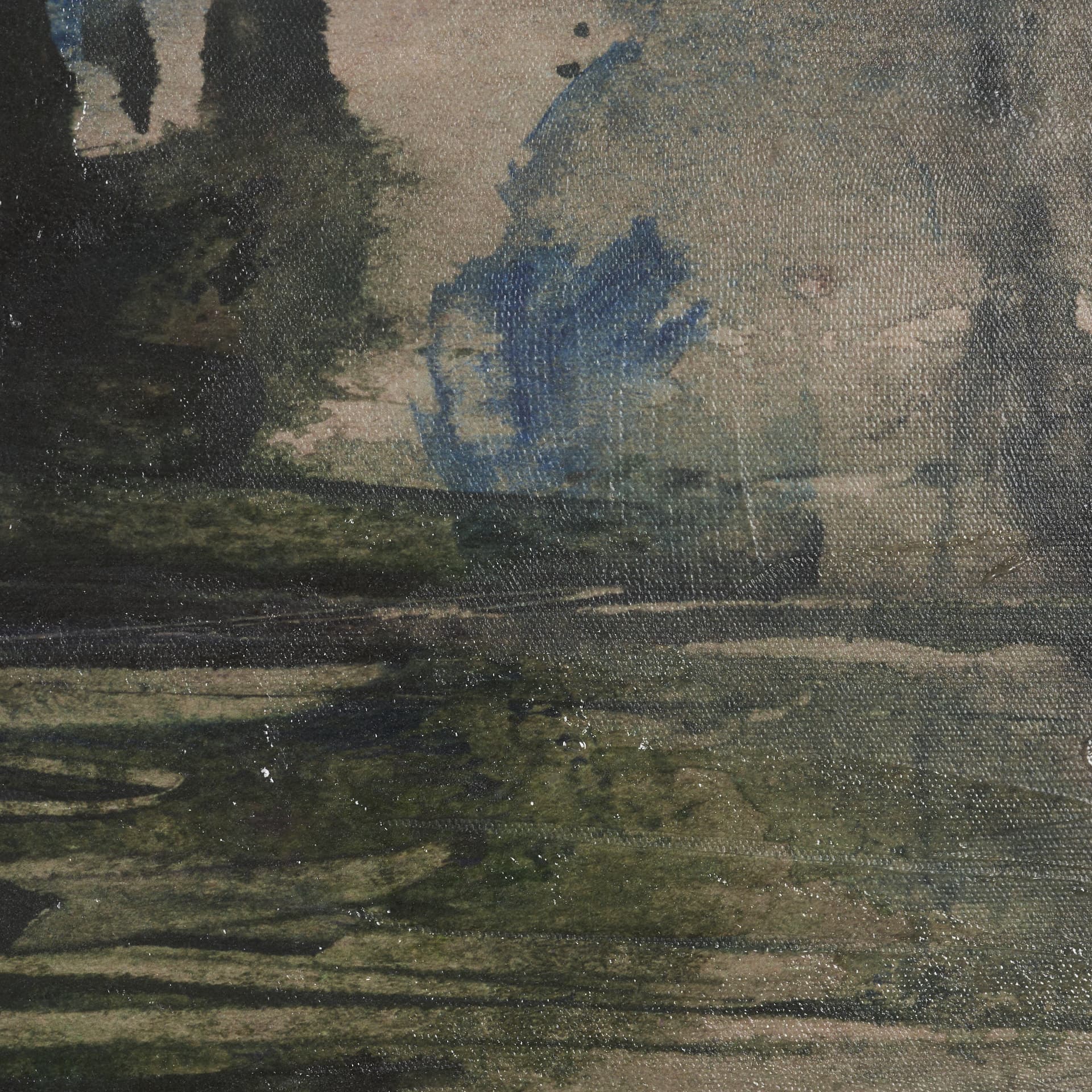 Dusk by Mercana Studio Hand-Embellished Textured Framed Canvas Artwork — product photograph
