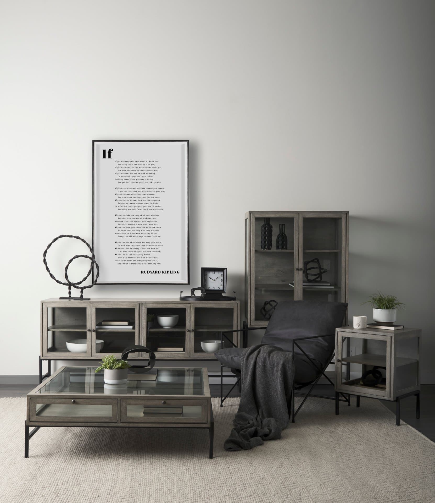 If You Can by Mercana Studio a Framed Art Print Matted under Glass — in a styled room