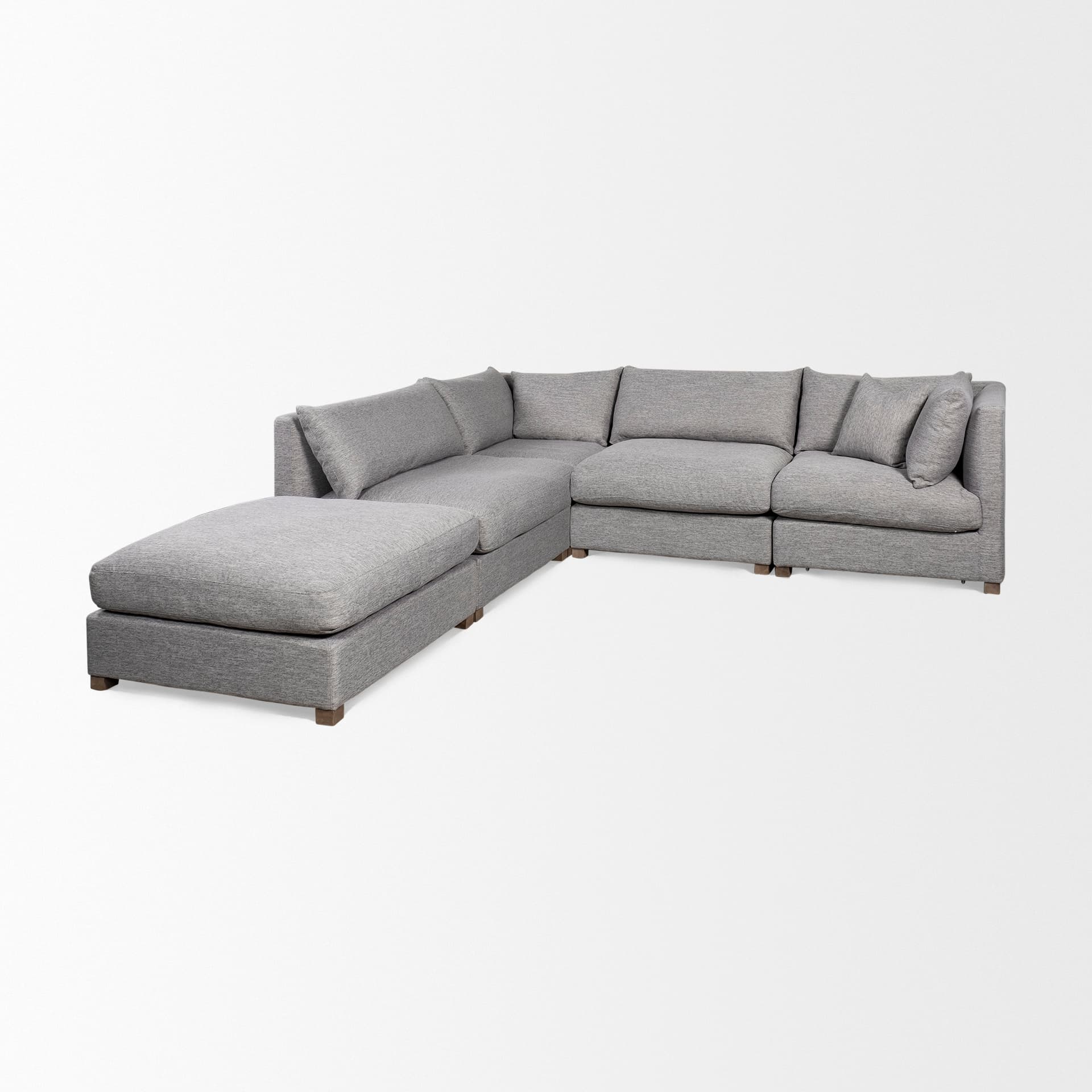 Valence 38.6L x 38.6W x 17.7H Castlerock Gray Full Size Ottoman Sectional Piece — product photograph