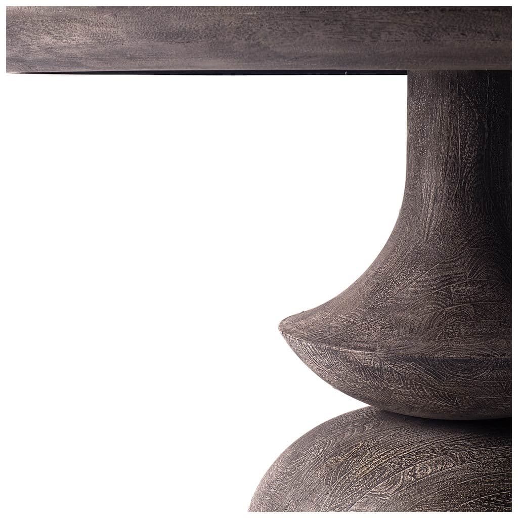 Crossman 60" Round Pedestal Dining Table | Modern | Dark Brown/Gray Wood | Seats 6 — product photograph
