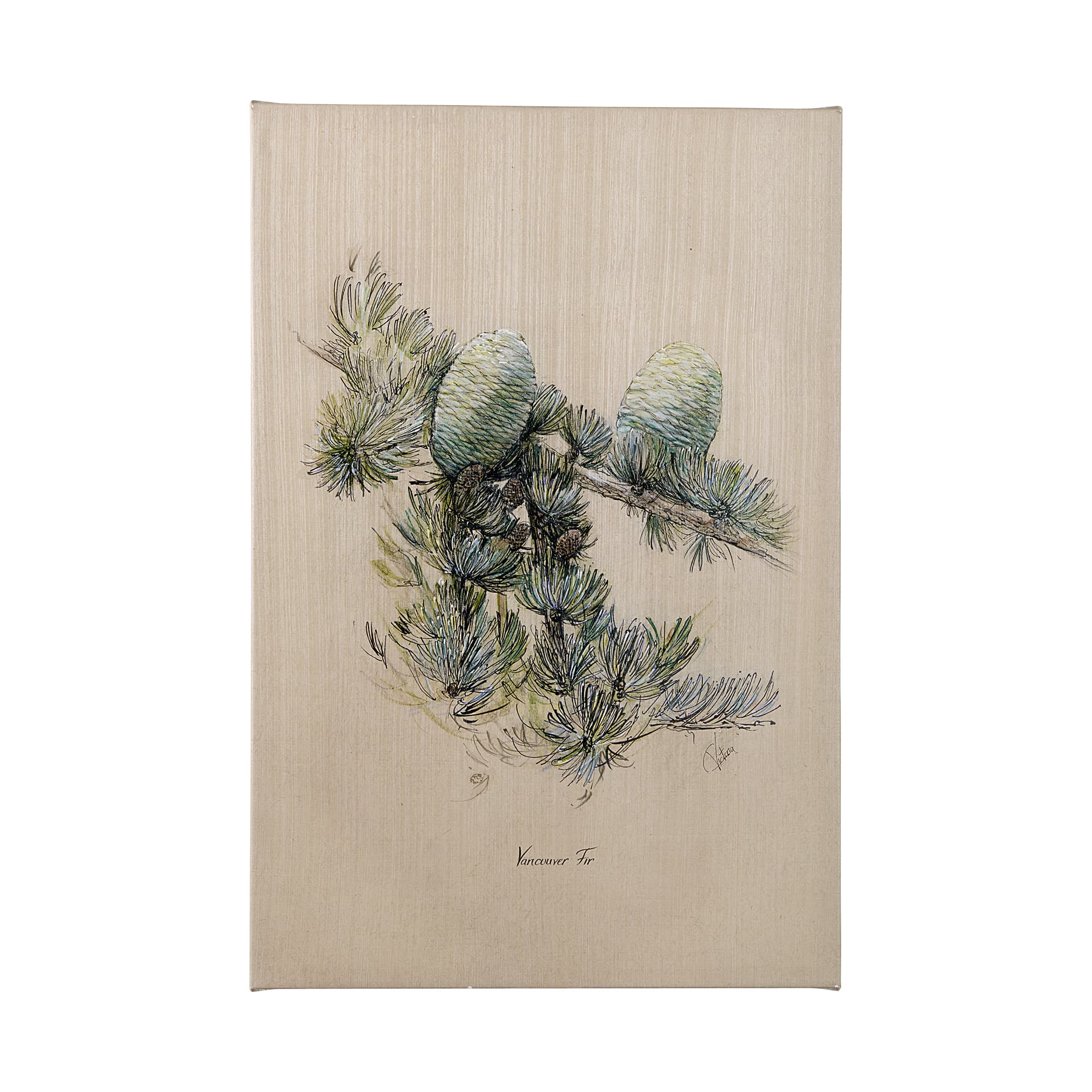 Evergreen collection II by Victoria a Hand Embellished Textured Canvas — product photograph