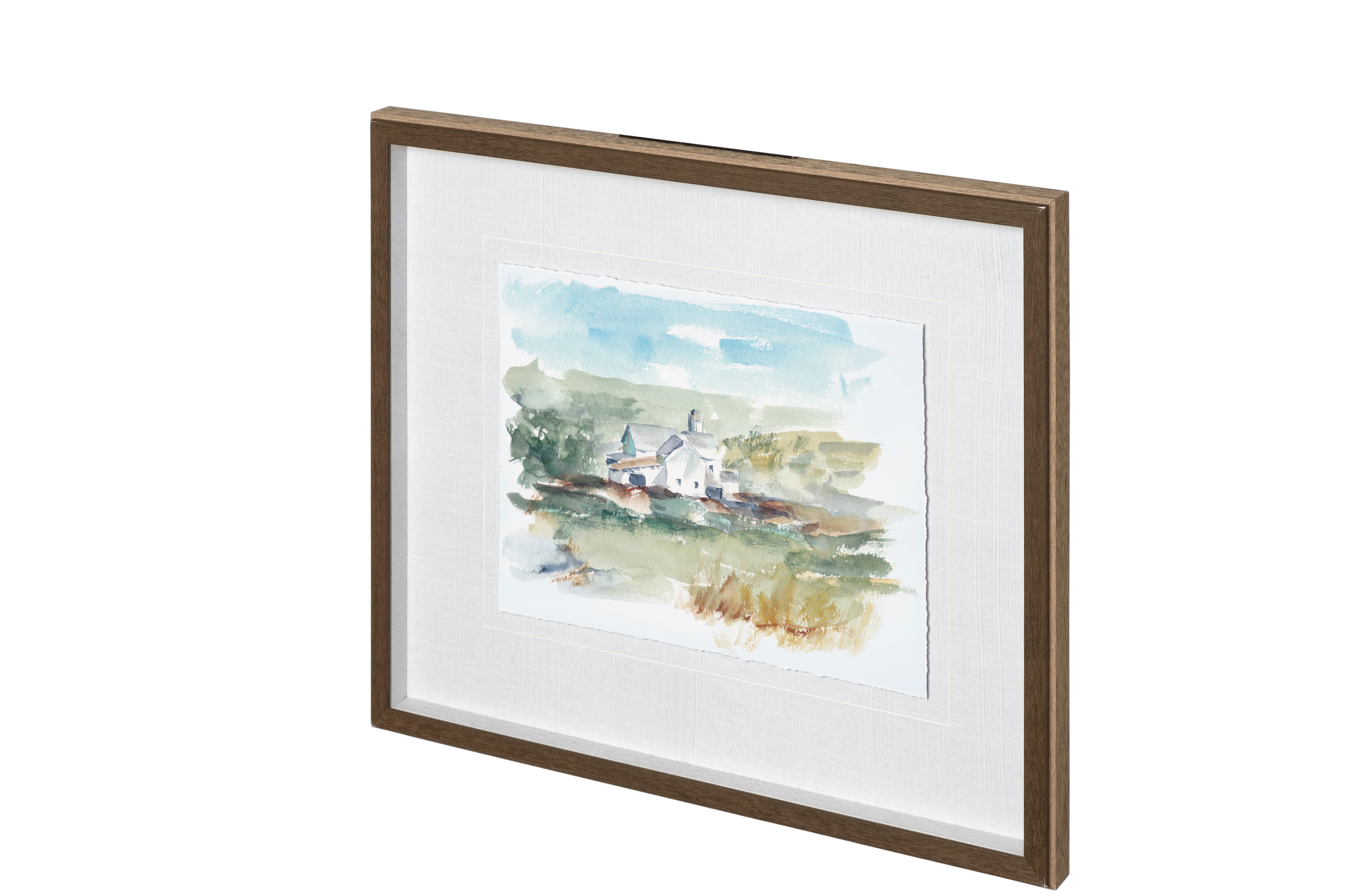 Rural Plein Air IV by Ethan Harper a Hand Embellished Textured Framed Art Print Matted under Glass — product photograph