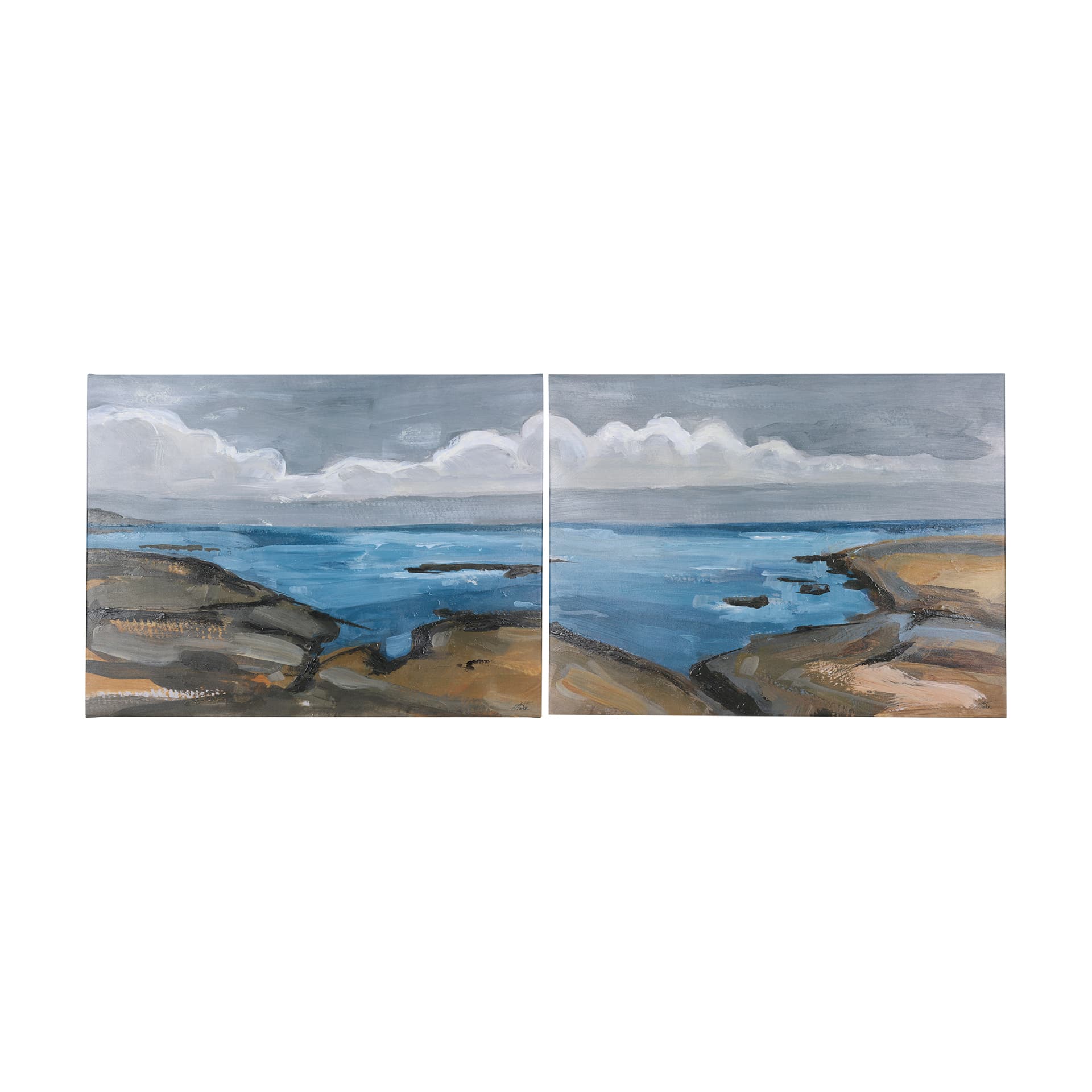 Grey Sky II by Mercana Studio a Hand Embellished Textured Canvas — product photograph