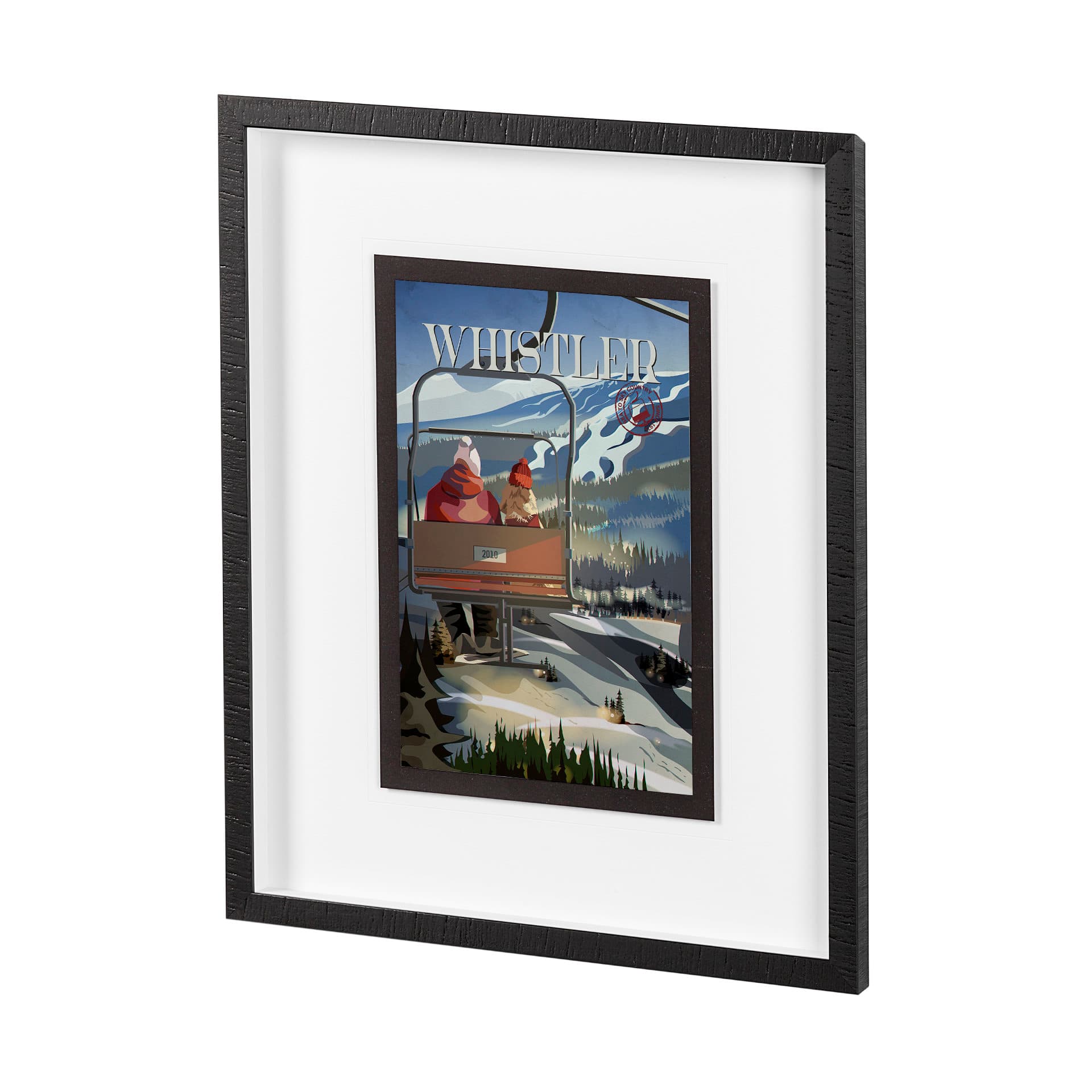 Whistler Go Canada (M) by Mercana Studio a Framed Art Print Matted under Glass — product photograph