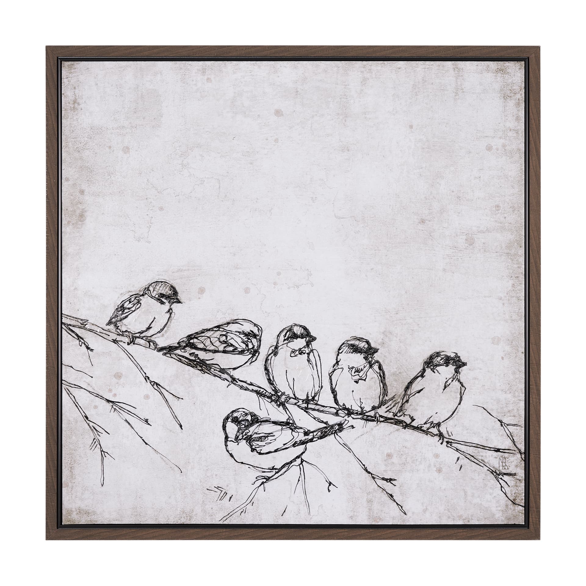 Waiting for spring II by Mercana Studio a Hand Embellished Textured Framed Canvas — product photograph