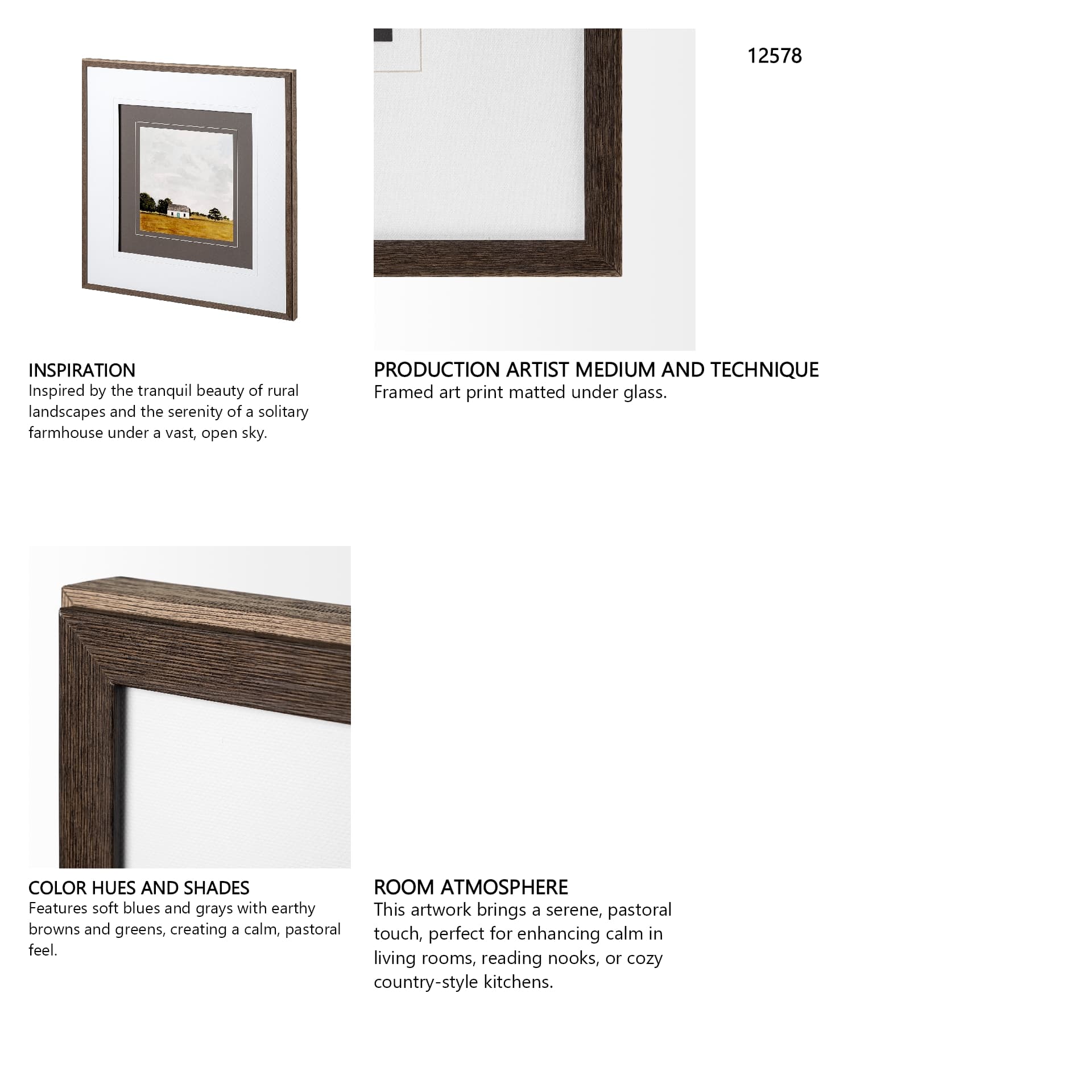 Late July II by Victoria Borges a Framed Art Print Matted under Glass — in a styled room