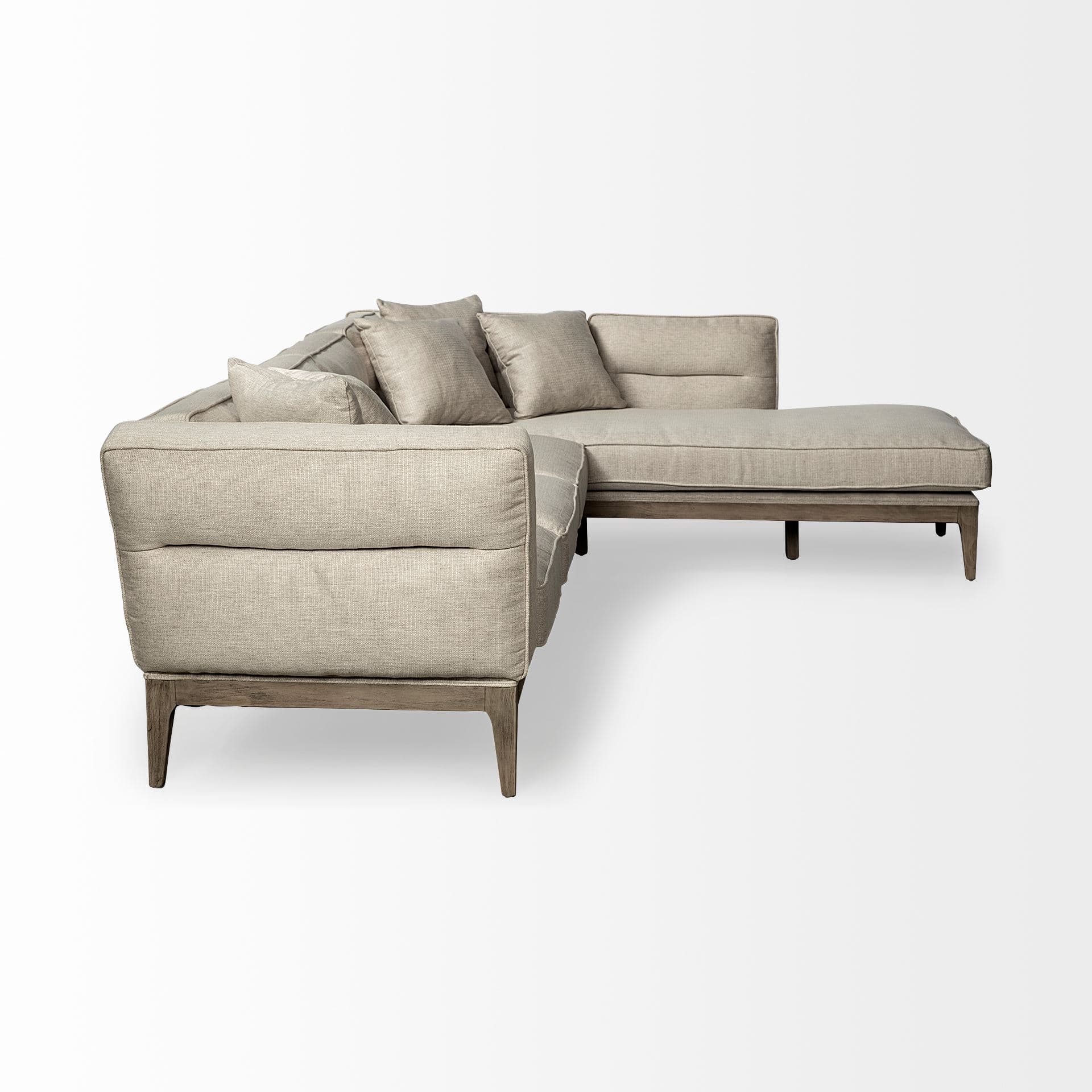 Denali III Beige Upholstered Wooden Frame Sectional — product photograph
