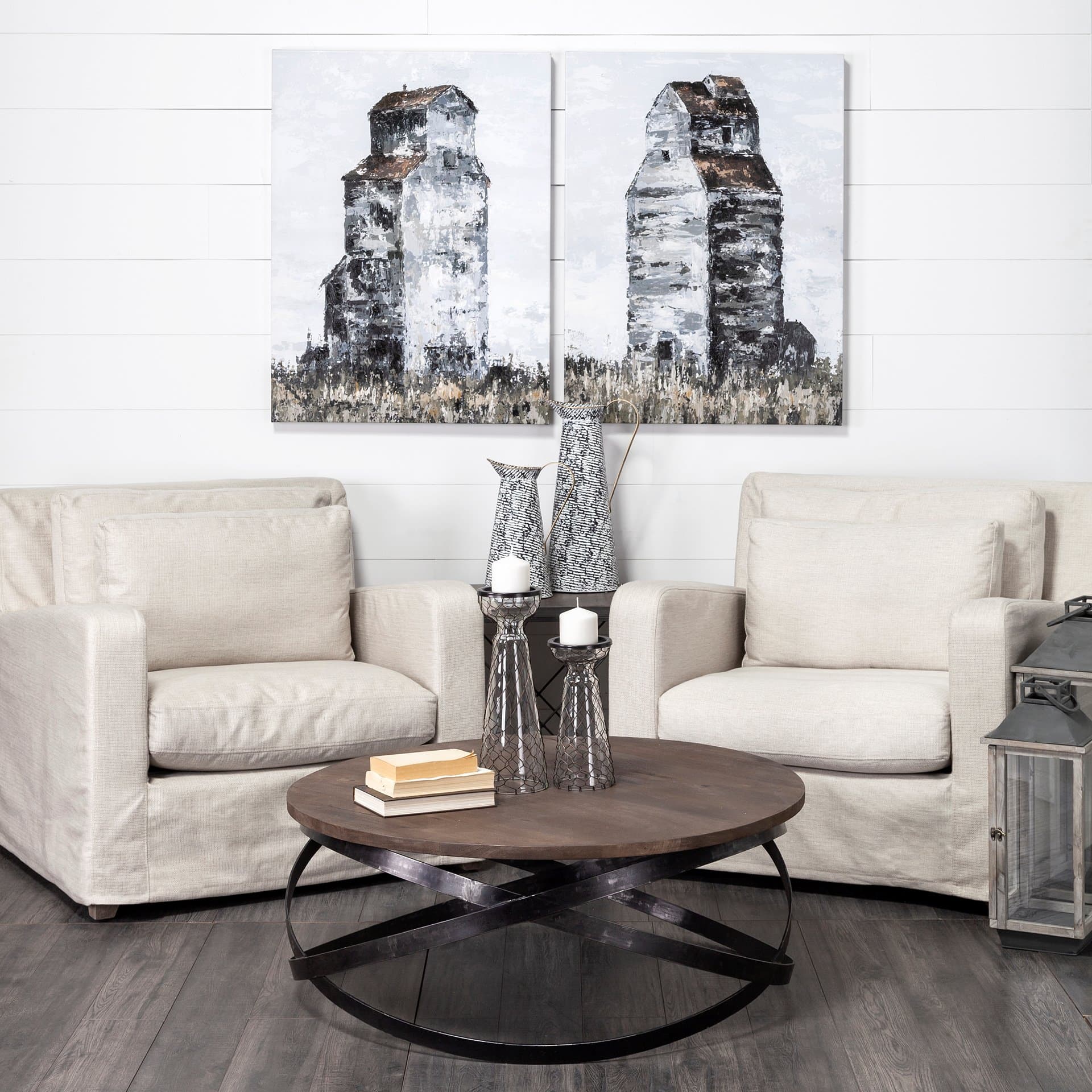 Shandra I Small Glass w/Metal Wire Snakeskin Pattern Table Candle Holder — in a styled room