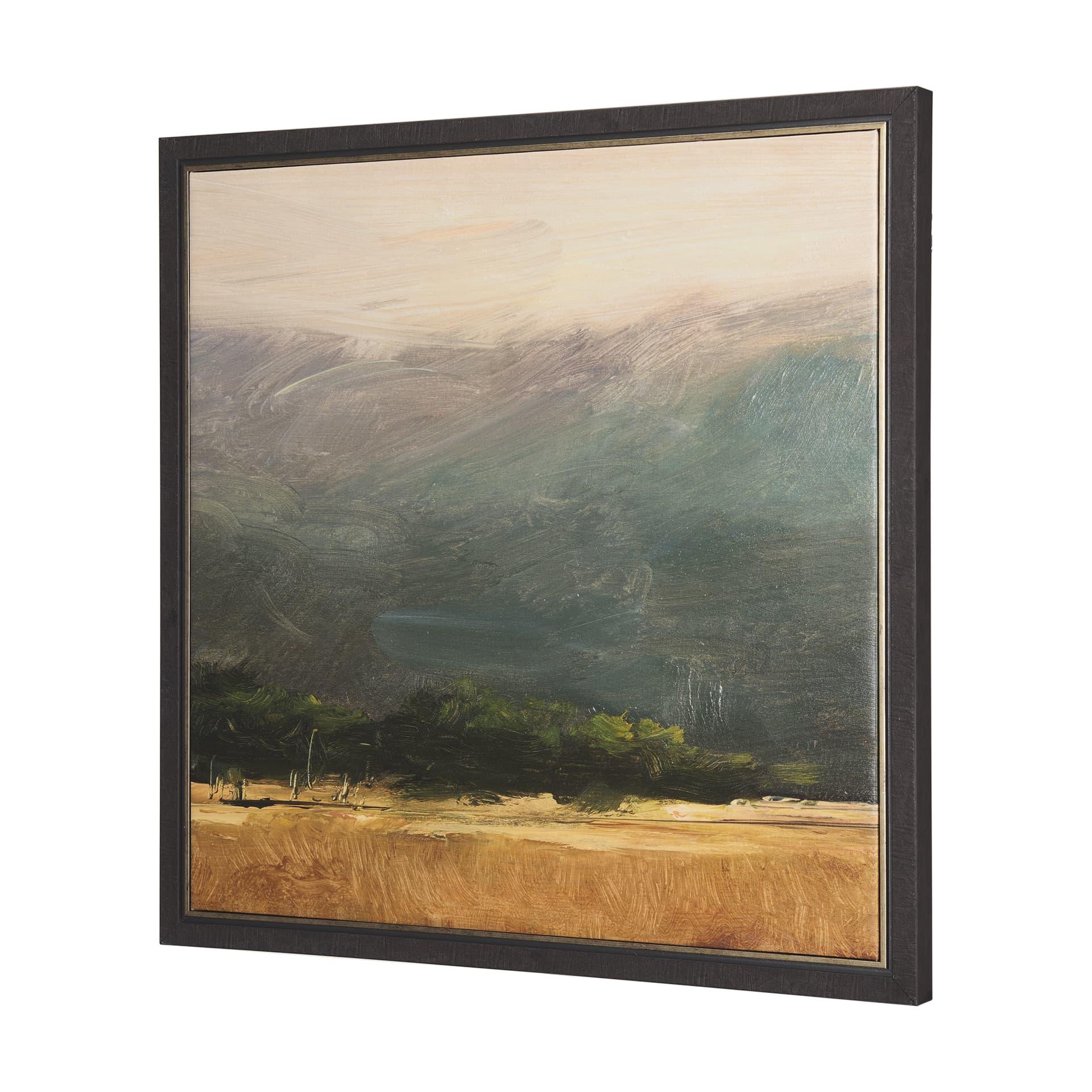Haze Landscape by Mercana Studio a Hand Embellished Textured Framed Canvas — product photograph
