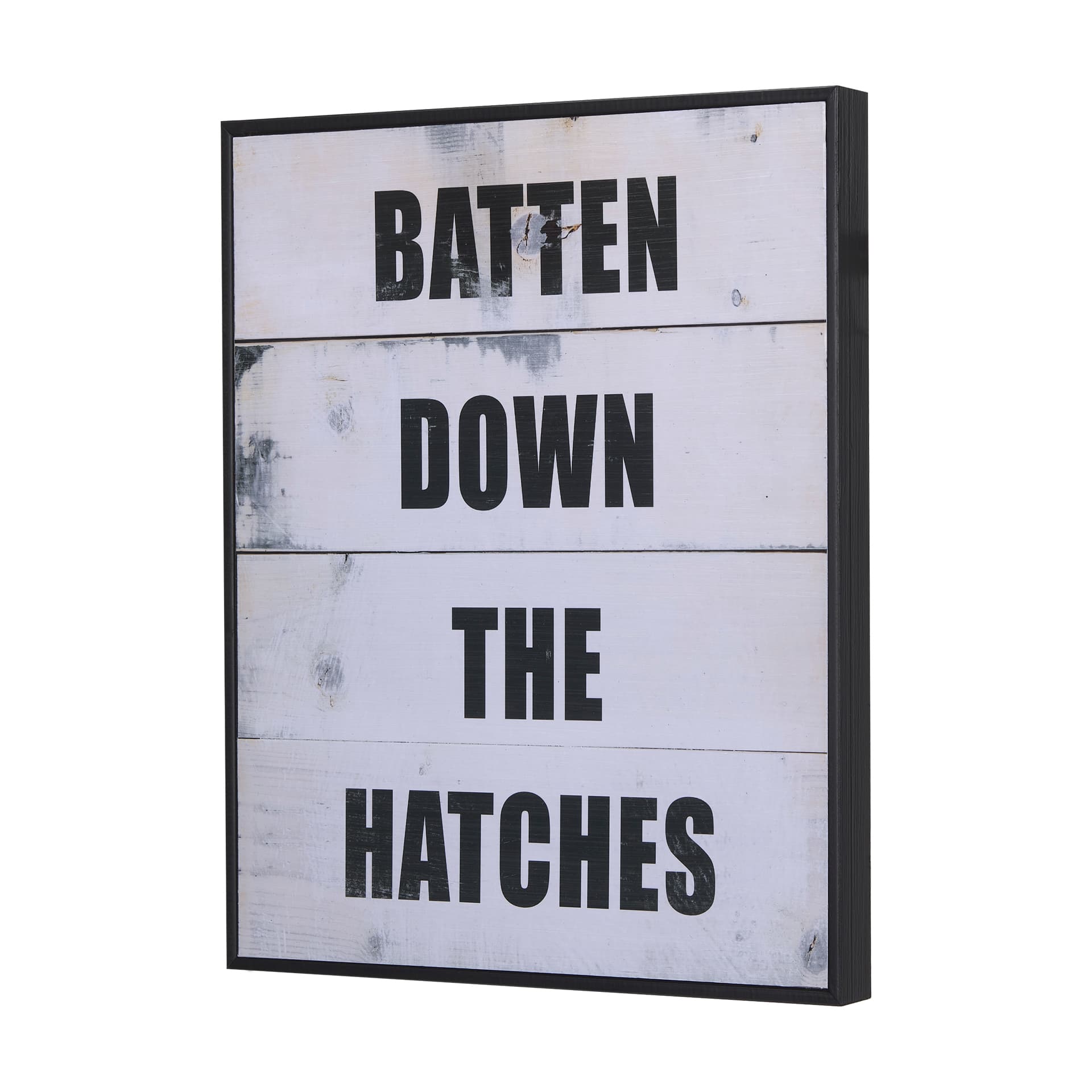 Batten Down The Hatches by Mercana Studio a Hand Embellished Textured Framed Art Print — product photograph