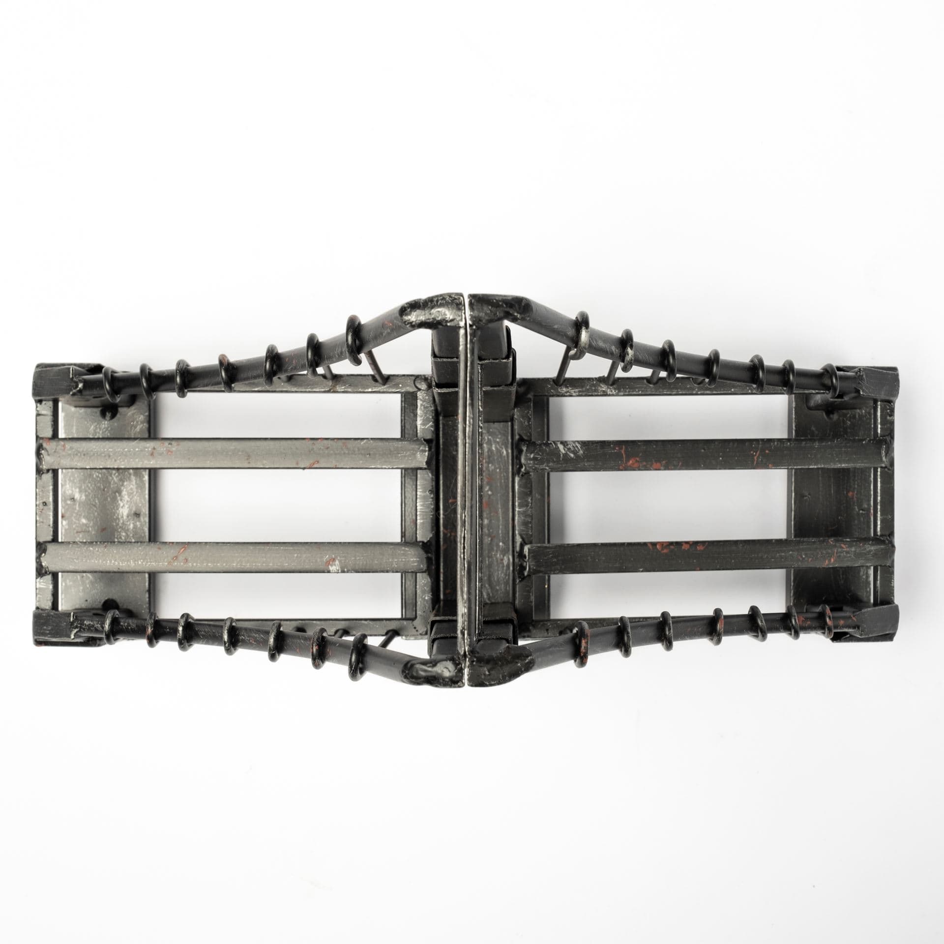 Suspension Set of 2 19L x 4W Brown Wrought Iron Suspension Bridge Bookends — product photograph