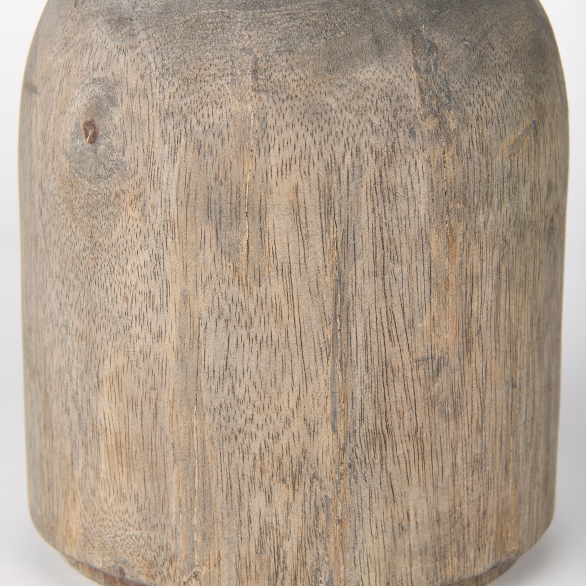 Knox Short Gray-Wash Wood Decorative Object — product photograph