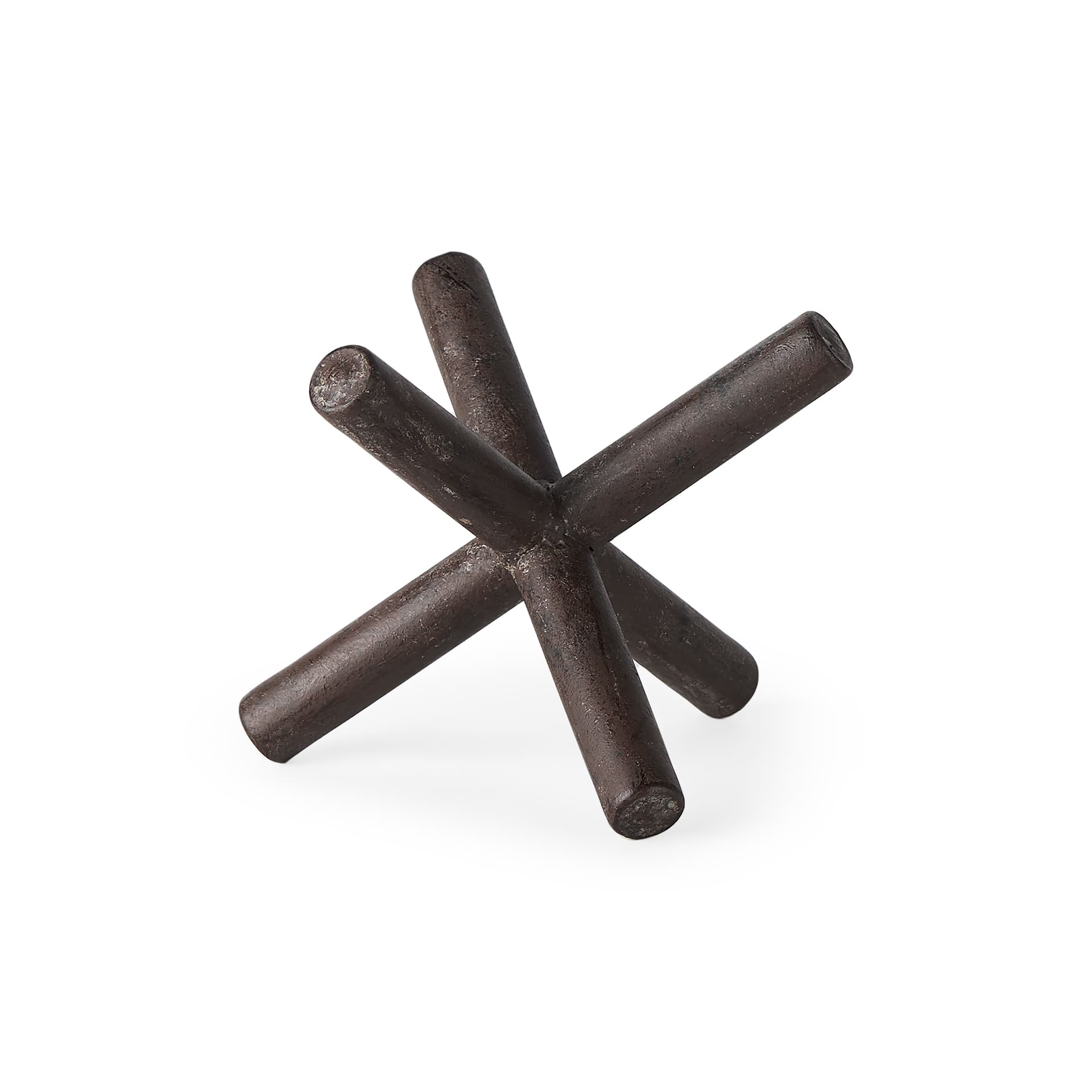 Astericks III (Small) 6L x 6W Brown Metal Decor Object — product photograph