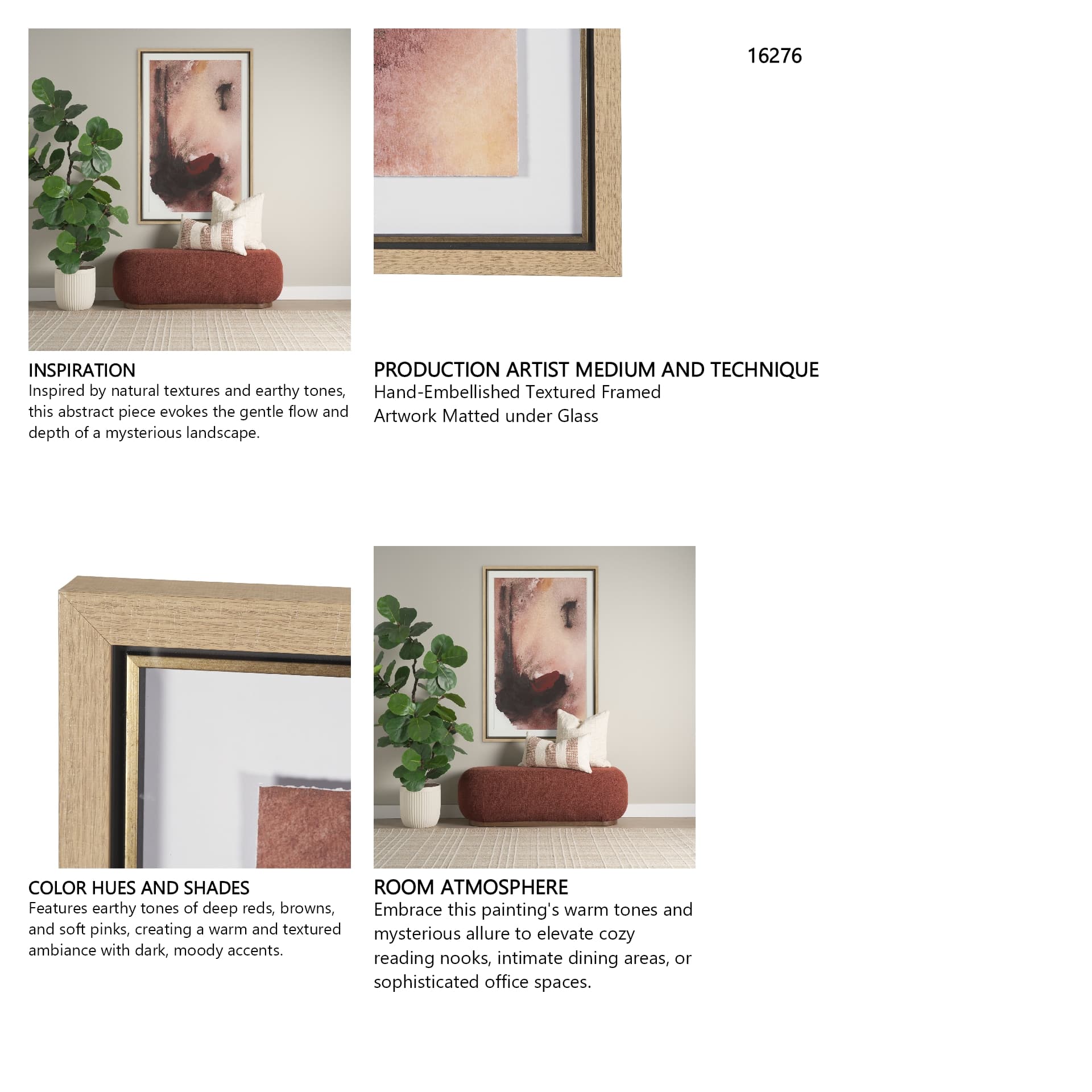 Let It Be by Ira Havuka Hand-Embellished Textured Framed Artwork Matted under Glass — product photograph