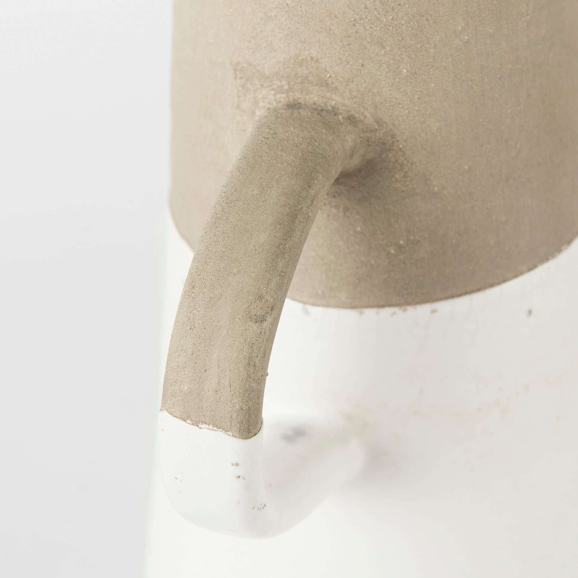 Garand Medium 15H Two-Toned White Natural Ceramic Jug — product photograph