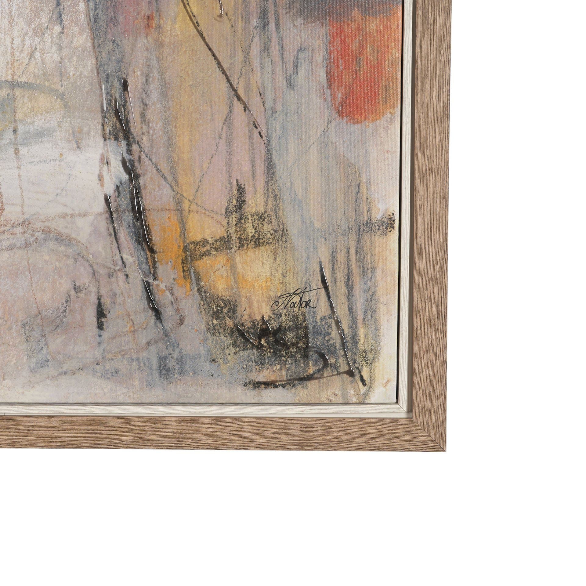 Abstract Autumn 1 by Mercana Studio Hand-Embellished Textured Framed Canvas Artwork — product photograph