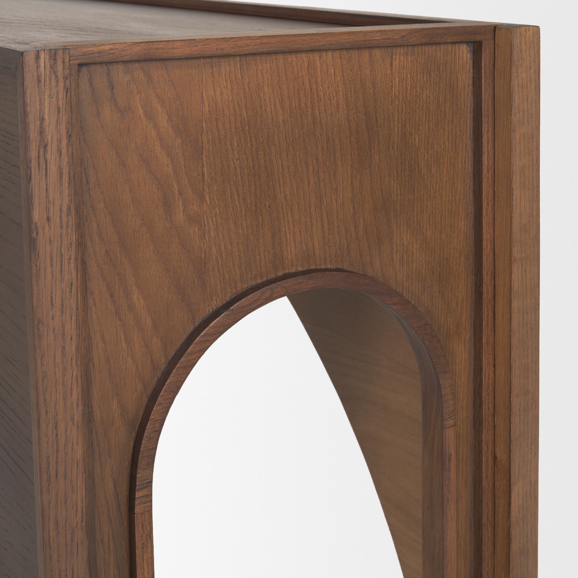 Laraya Dark Brown Wood Arched Console Table — product photograph