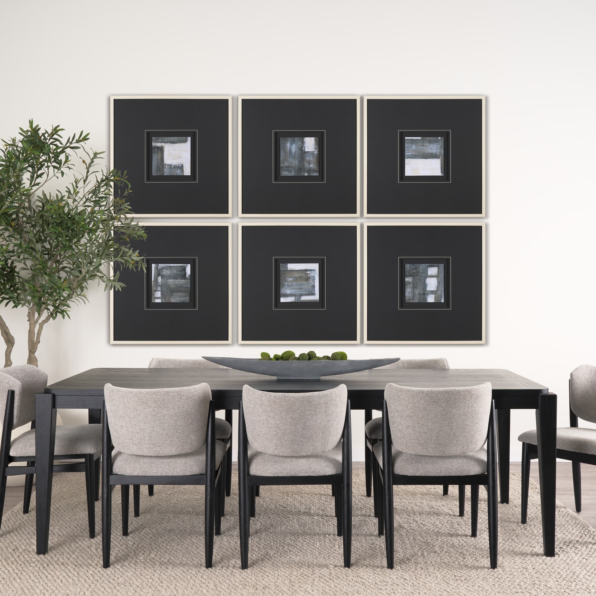 Guise I by Mercana Studio a Hand Embellished Framed Art Print Matted under Glass — in a styled room