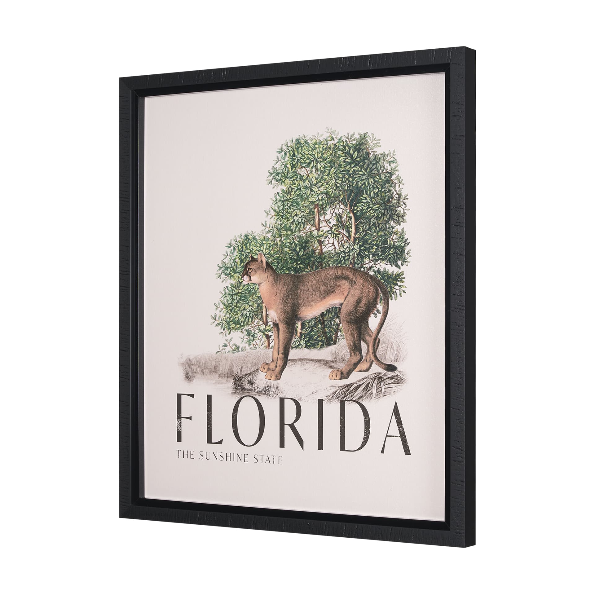 Travel Guide - Florida by Vintage Collection a Hand Embellished Textured Framed Art Print — product photograph