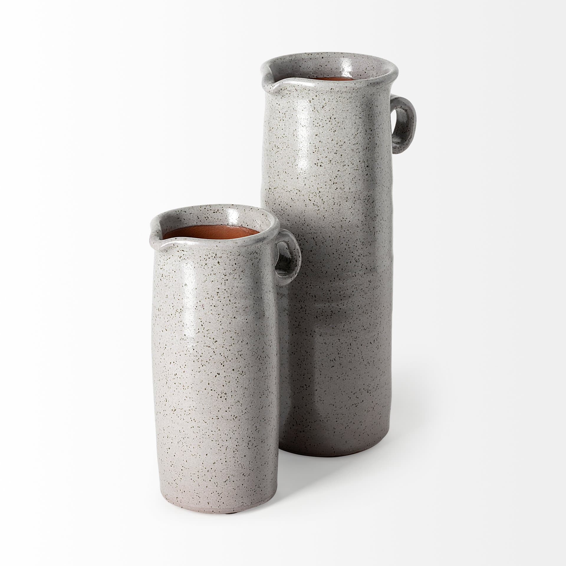 Frieda Large Freckled Gray Ceramic Jug — product photograph