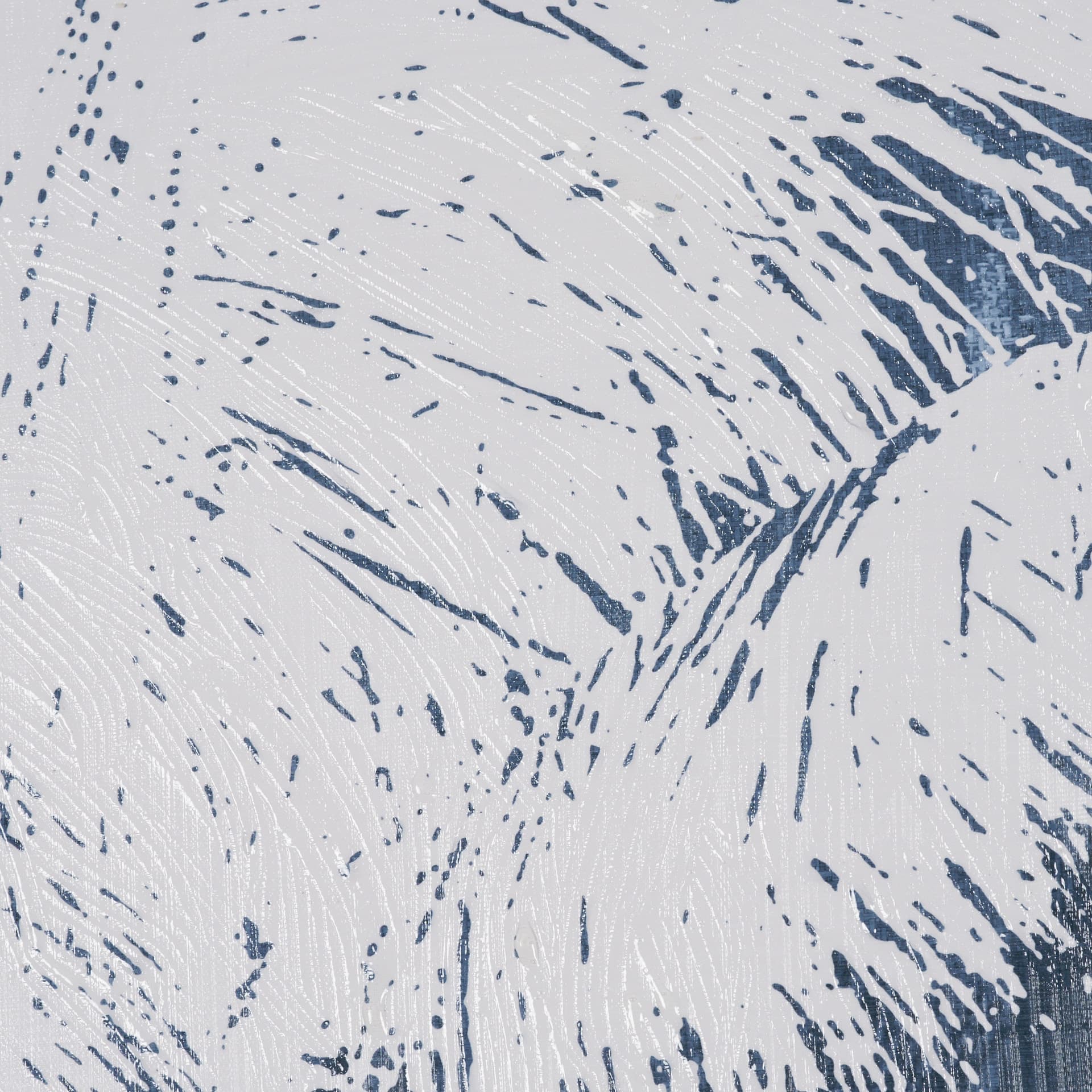 Palm Shadow II (Blue) by Mercana Studio Hand-Embellished Textured Framed Canvas Artwork — product photograph