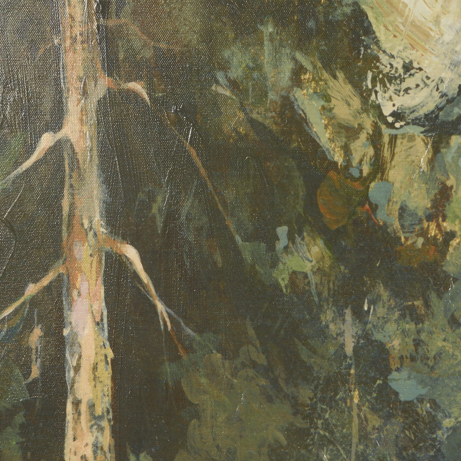 Heart of the Forest III by Mercana Studio Hand-Embellished Textured Framed Canvas Artwork — product photograph