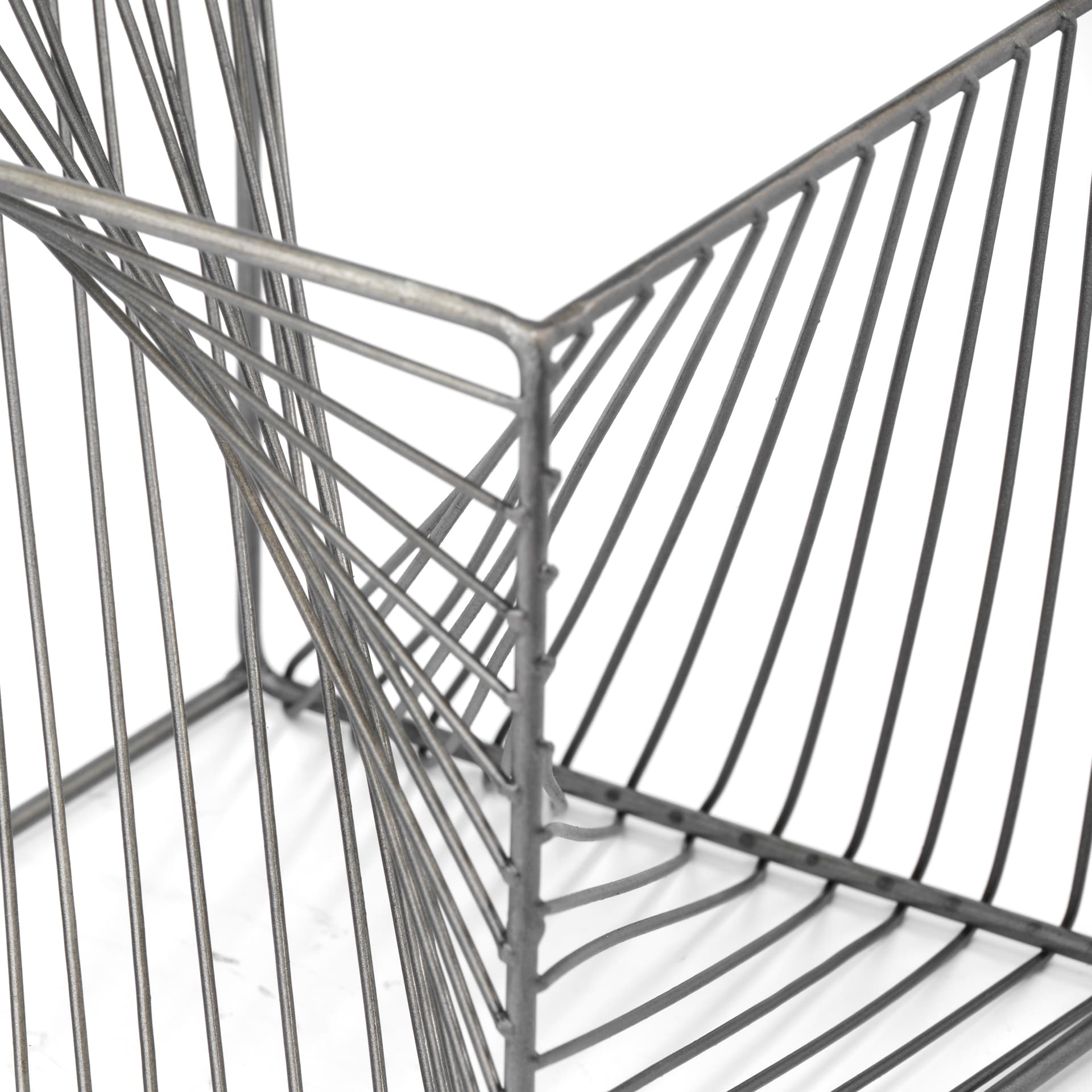Rochon 8L x 8W Gray Metal Decorative Cube — product photograph