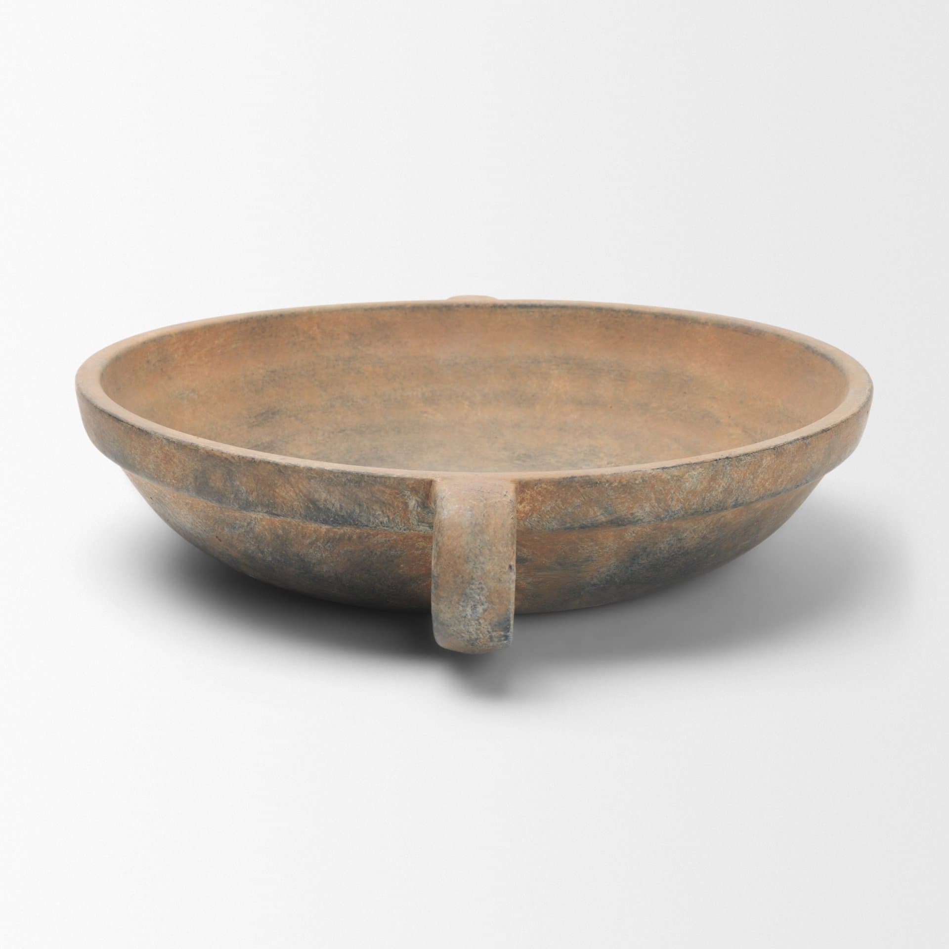 Cotto Round w/ Handles Weathered Terracotta Decorative Bowl — product photograph