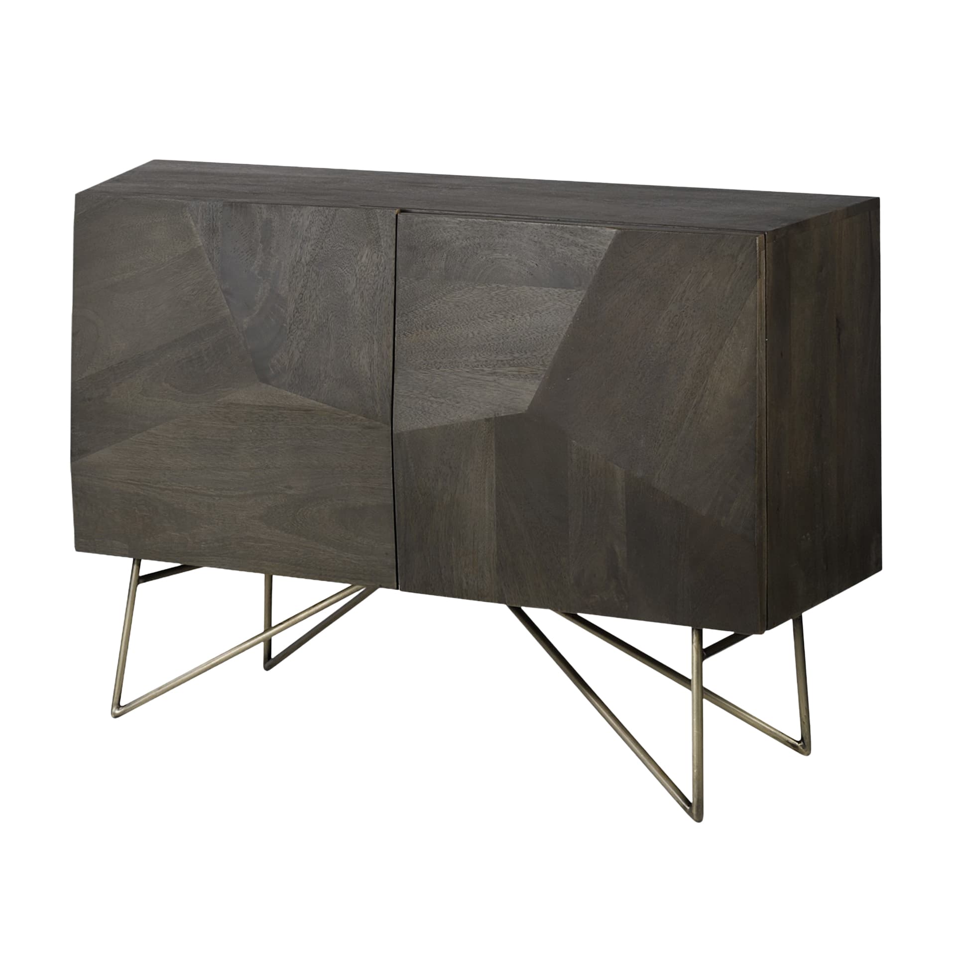 Darwin Dark Brown Wood 2 Door Accent Cabinet — product photograph