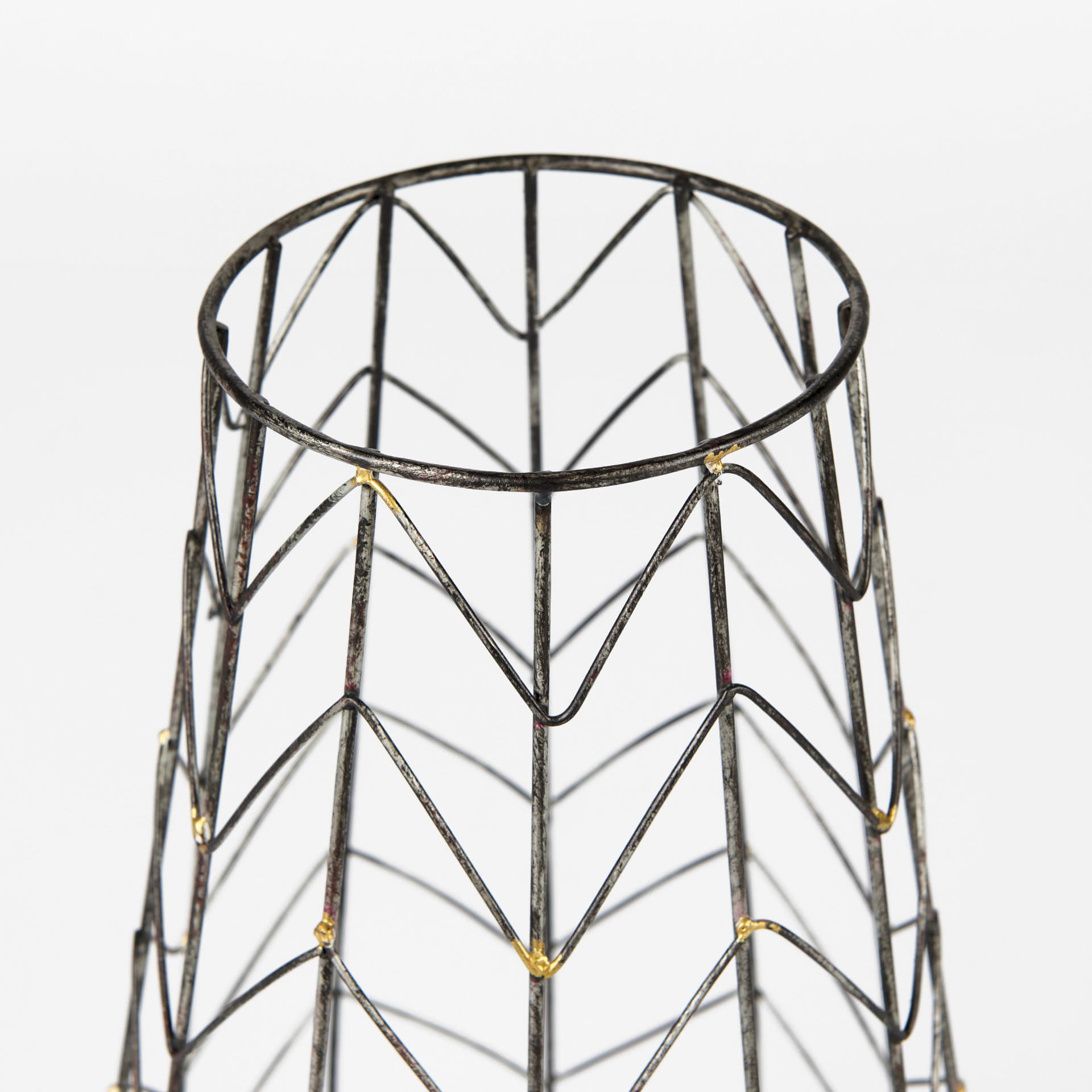 Petiole I Small Gold Toned Metal Table Candle Holder — product photograph