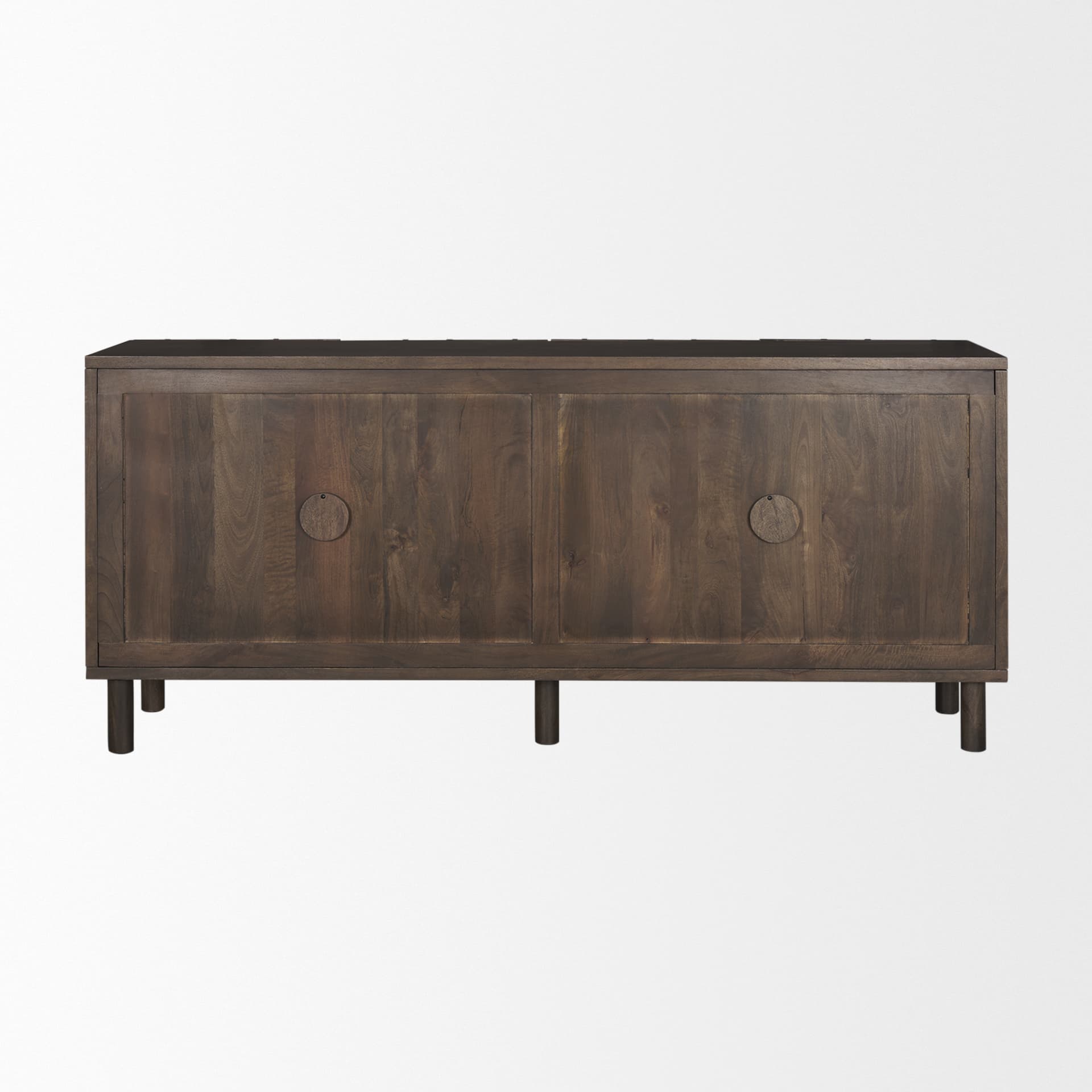 Heera Dark Brown Diamond Motif w/ Shelf Sideboard — product photograph