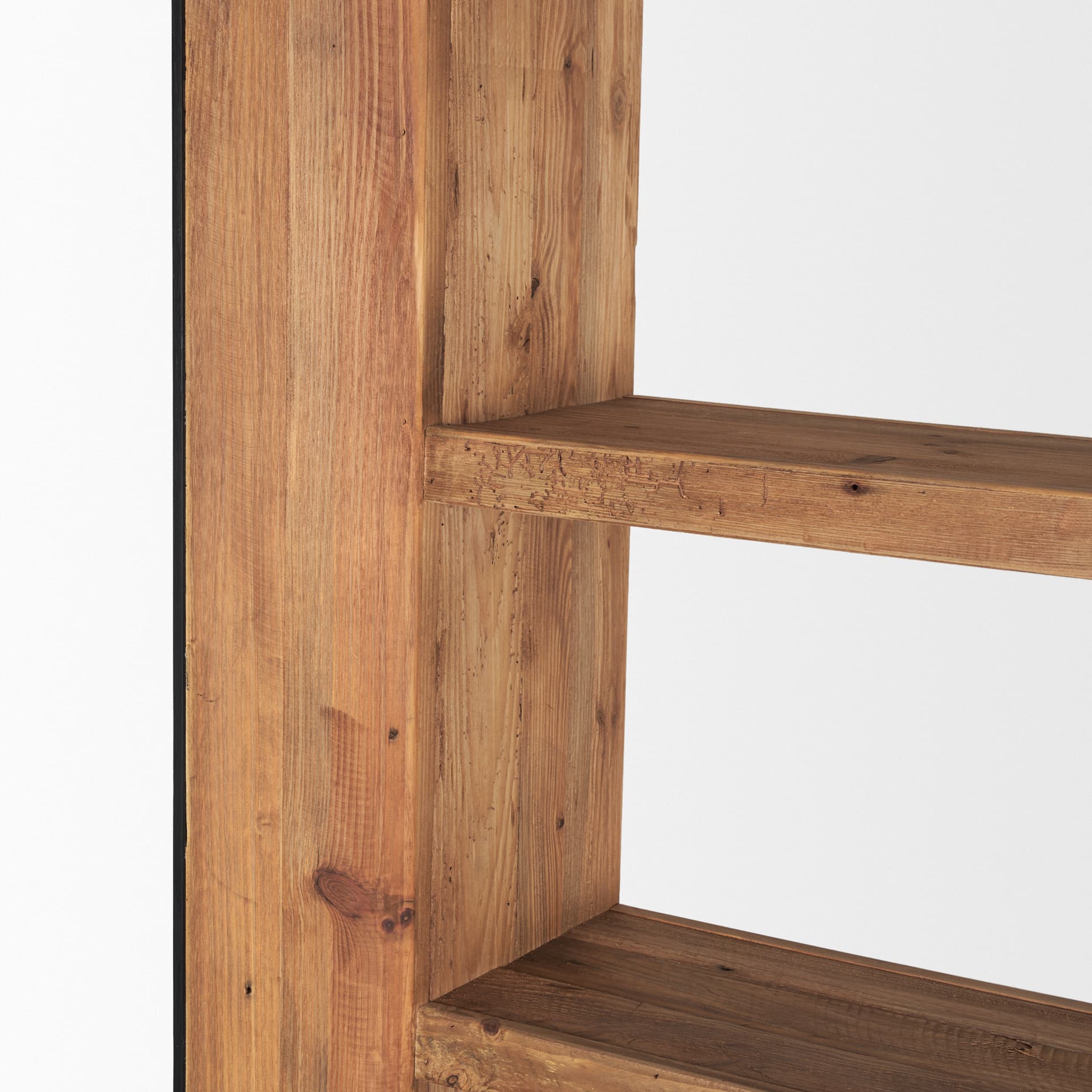 Tabor Natural Wood w/ Black Oak Frame Bookcase — product photograph