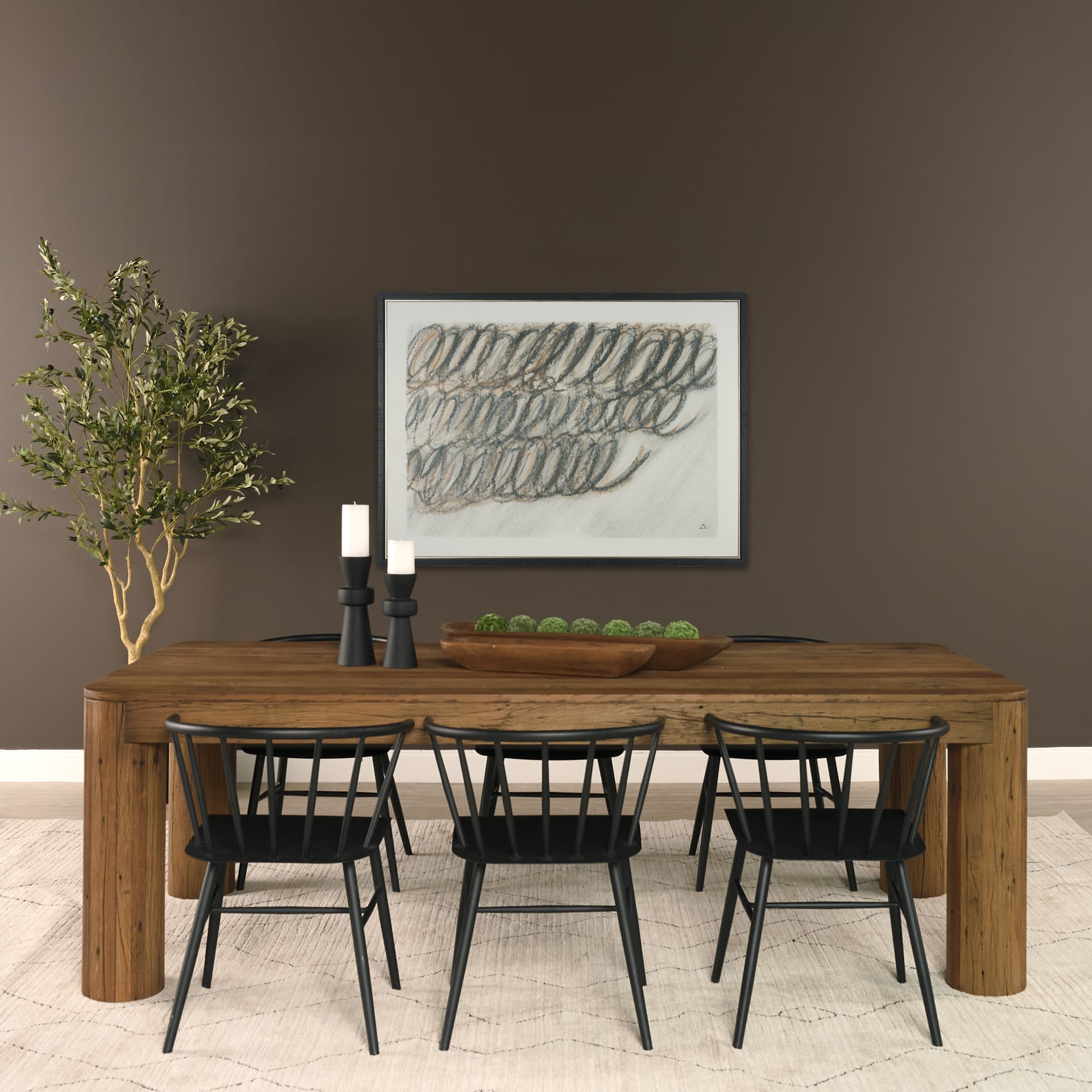 Athena Set of 2 Extra Large Medium Brown Reclaimed Wood Trays — product photograph
