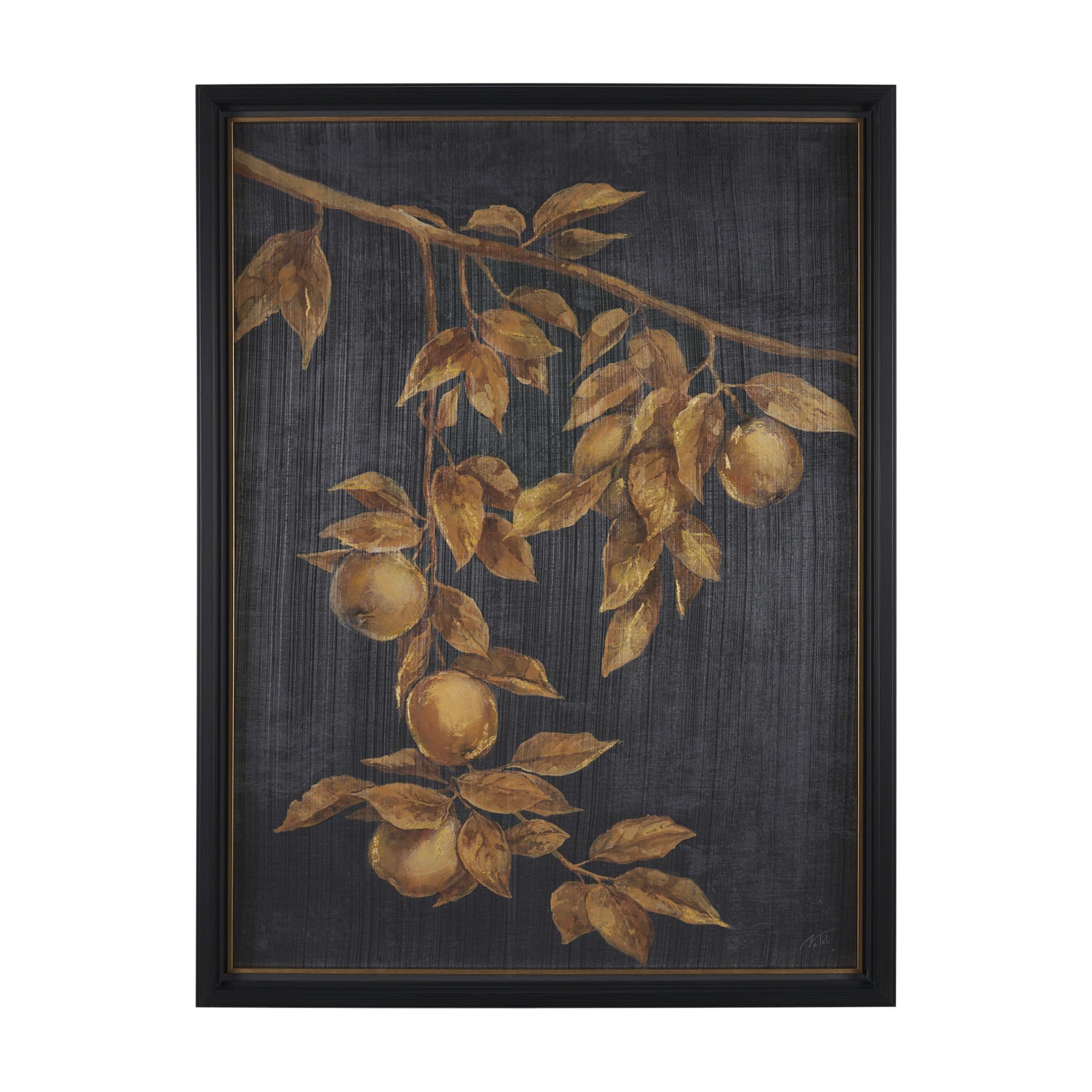 Gilded Bounty I by Mercana Studio a Hand Embellished Framed Art Print Matted under Glass — product photograph