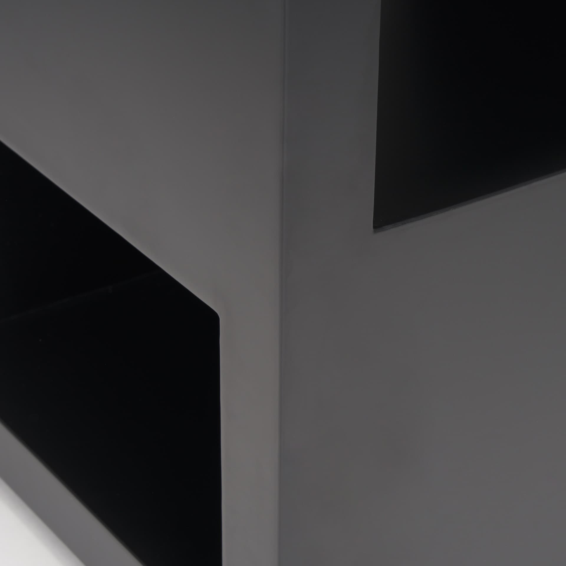 Vondra Matte Black Metal w/ Open Shelves Side table — product photograph