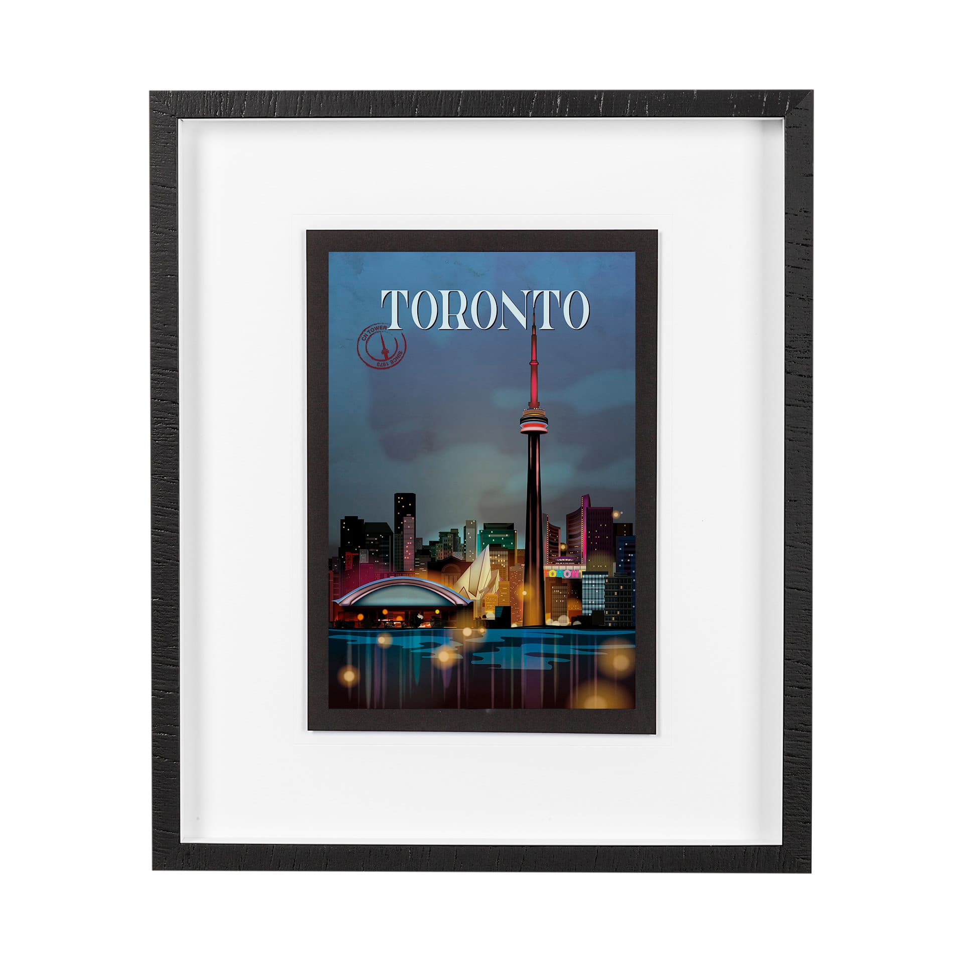 Toronto Go Canada (M) by Mercana Studio a Framed Art Print Matted under Glass — product photograph