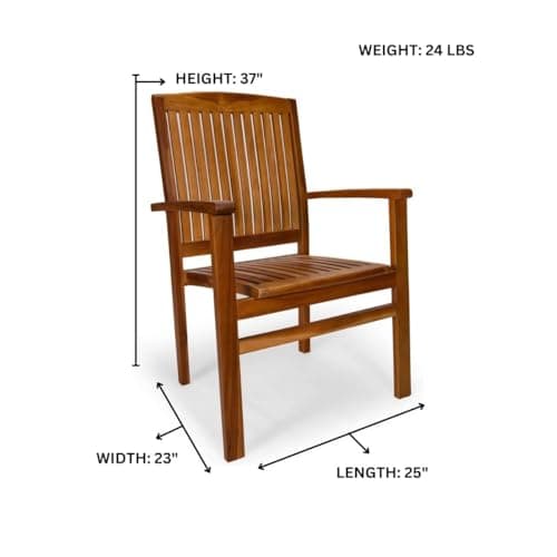 5-Piece Teak Oval Extension Patio - Table and Dining Chairs Set - Red Cushions — product photograph
