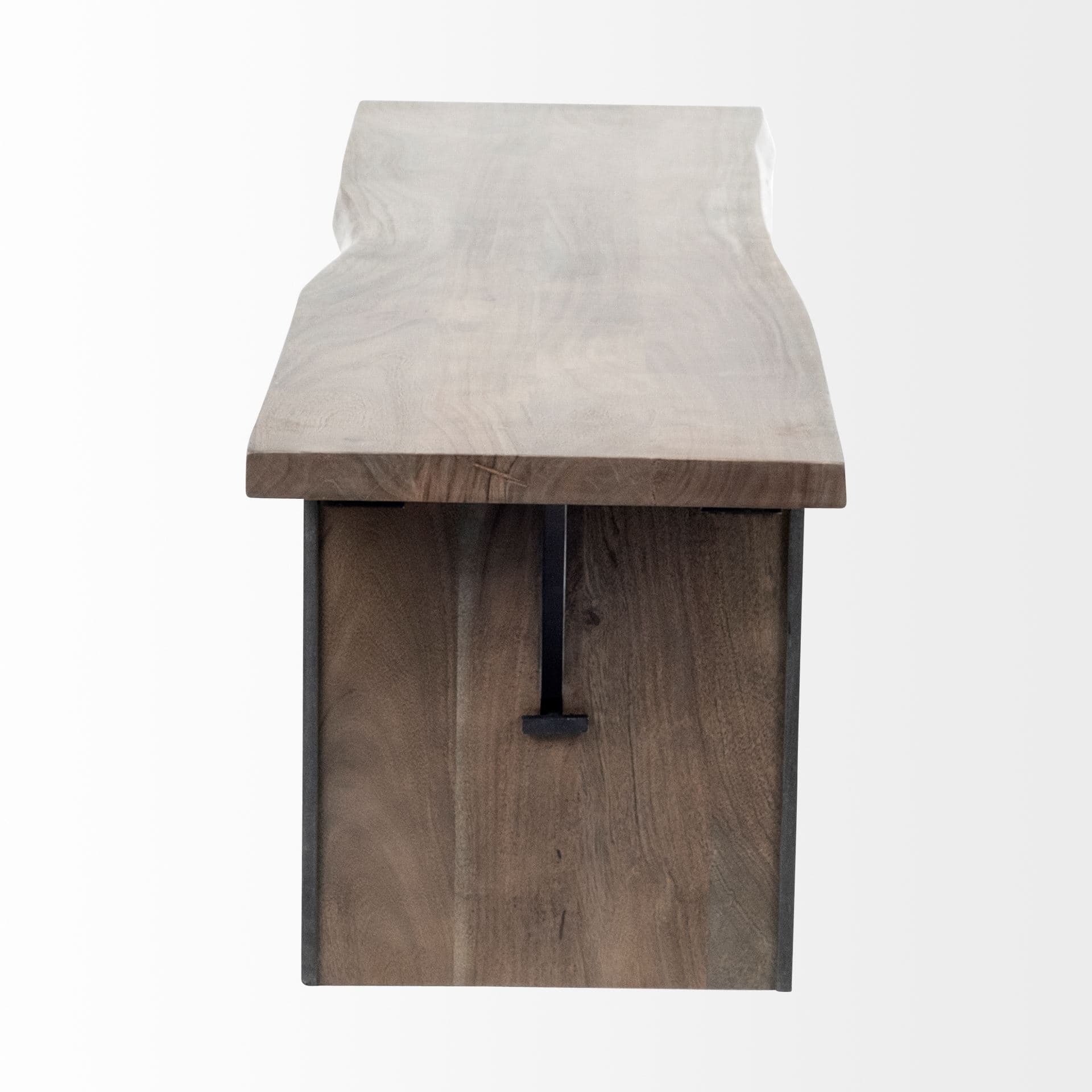 Ledger I 70L x 17W Brown Live-Edge Wooden Dining Bench — product photograph