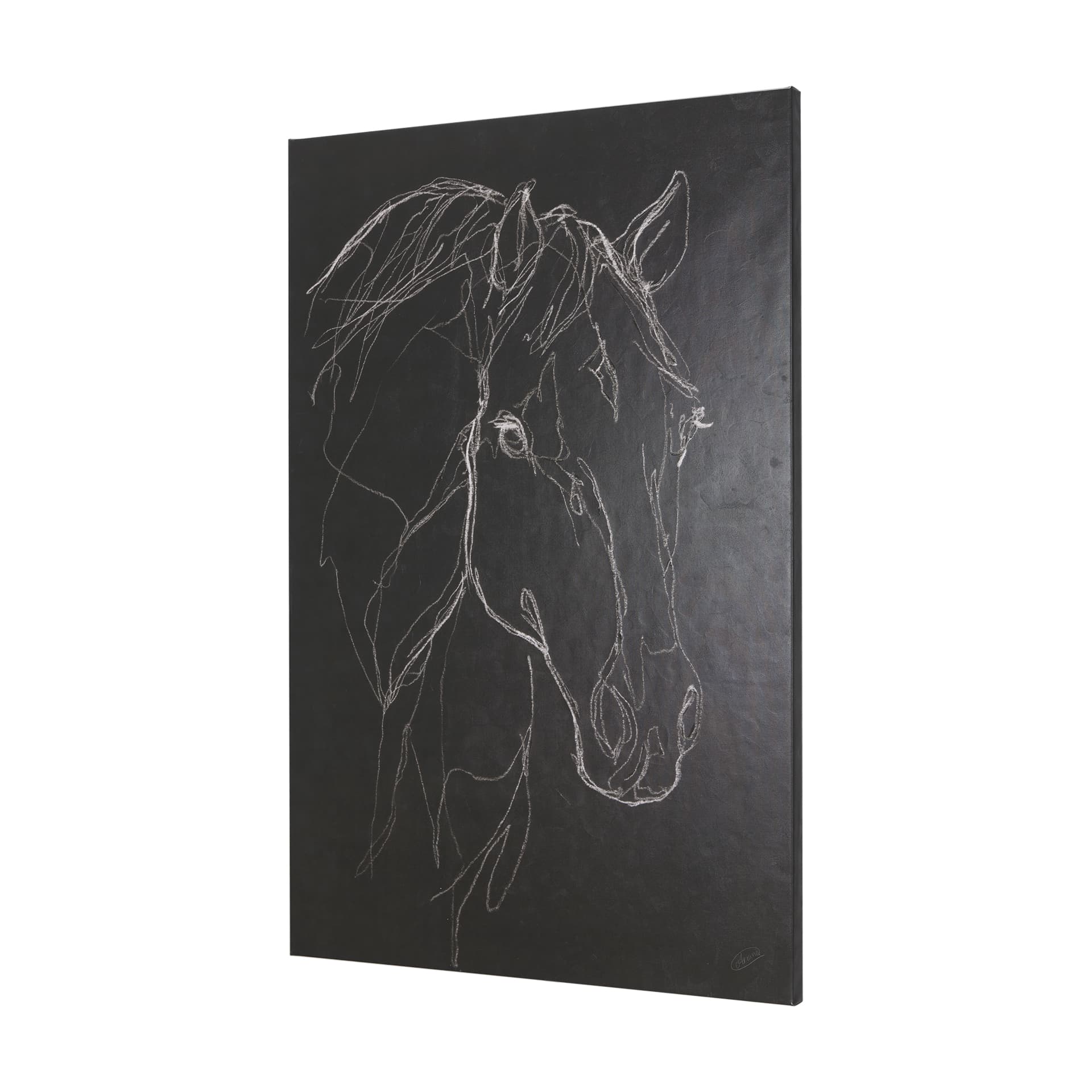 Thoroughbred Dark III by Mercana Studio a Hand Embellished Textured Canvas — product photograph