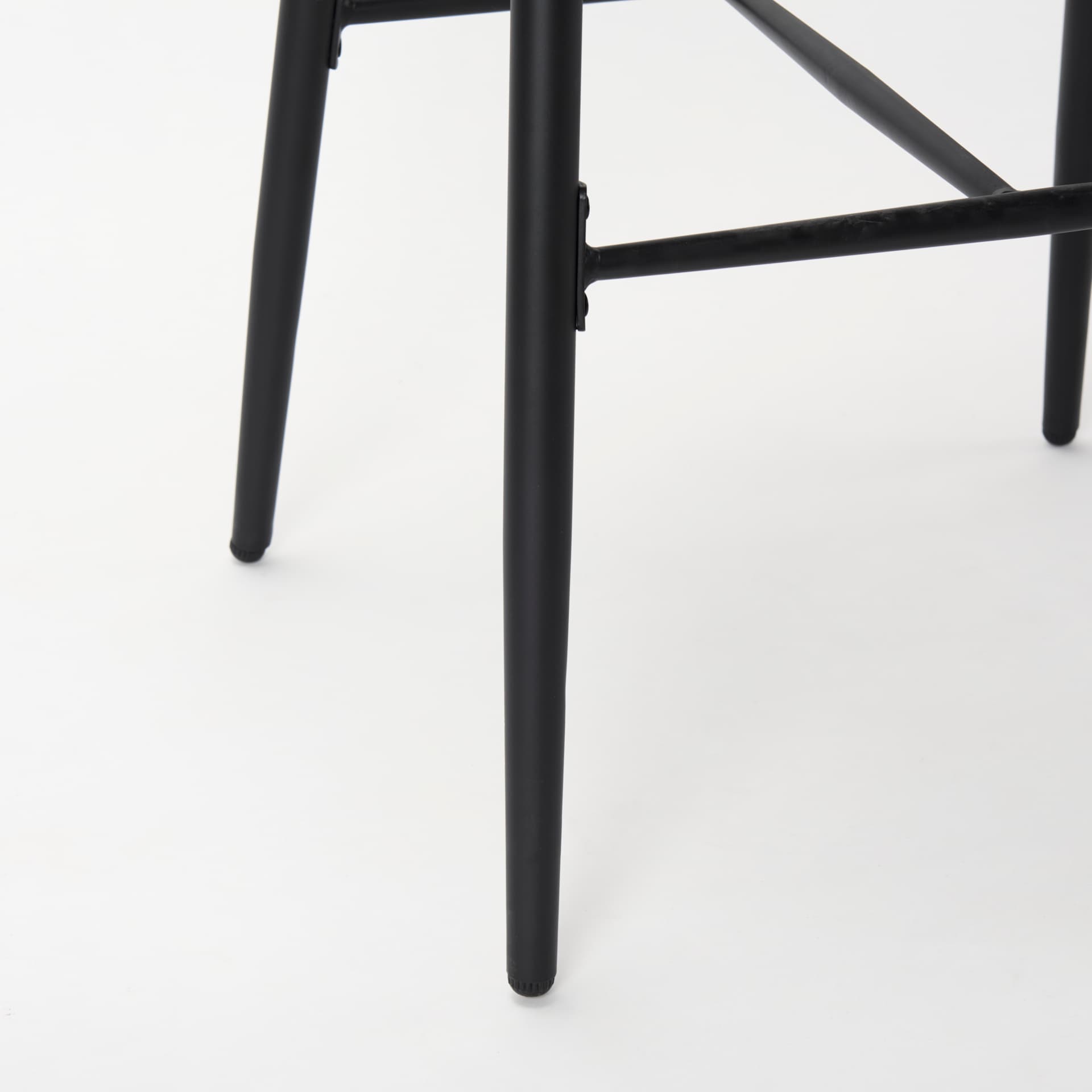 Colin Backless 42.1in Seat Counter Stool | Black Metal w/ Arm — product photograph