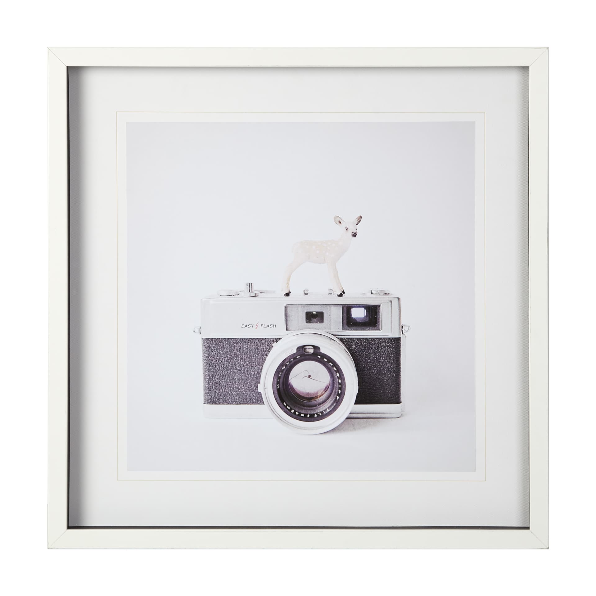 Deer & Vintage Camera by Susannah Tucker Photography a Framed Photo Art Print Matted under Glass — product photograph
