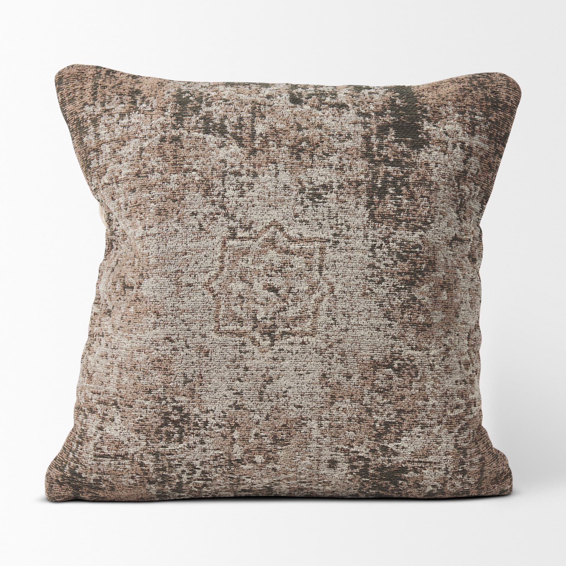 Khloe 20x20 Taupe Square Pillow Cover w/Down Filler — product photograph
