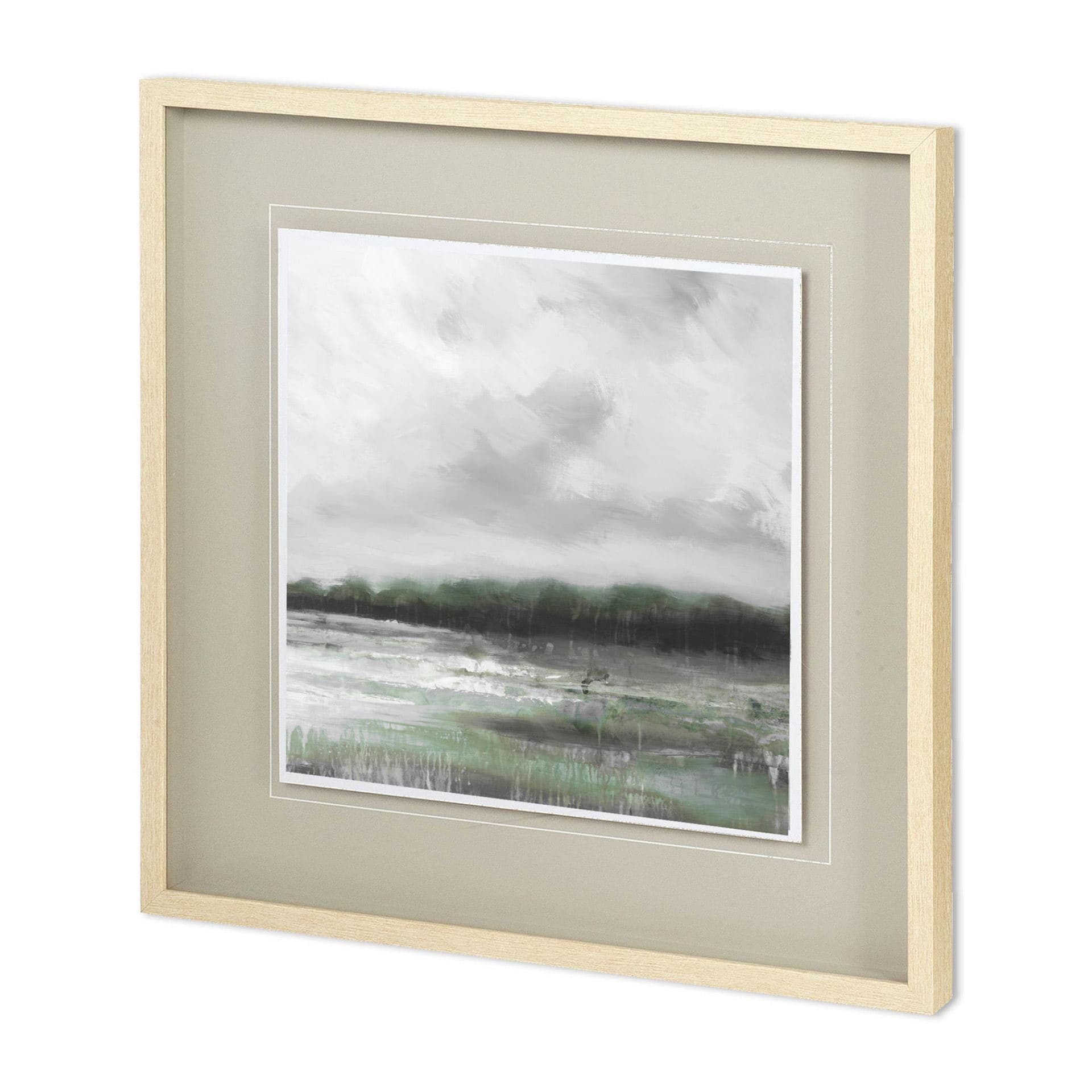 Edge of Bay ALT V4 by Liz Jardine a Hand Embellished Textured Framed Art Print Matted under Glass — product photograph