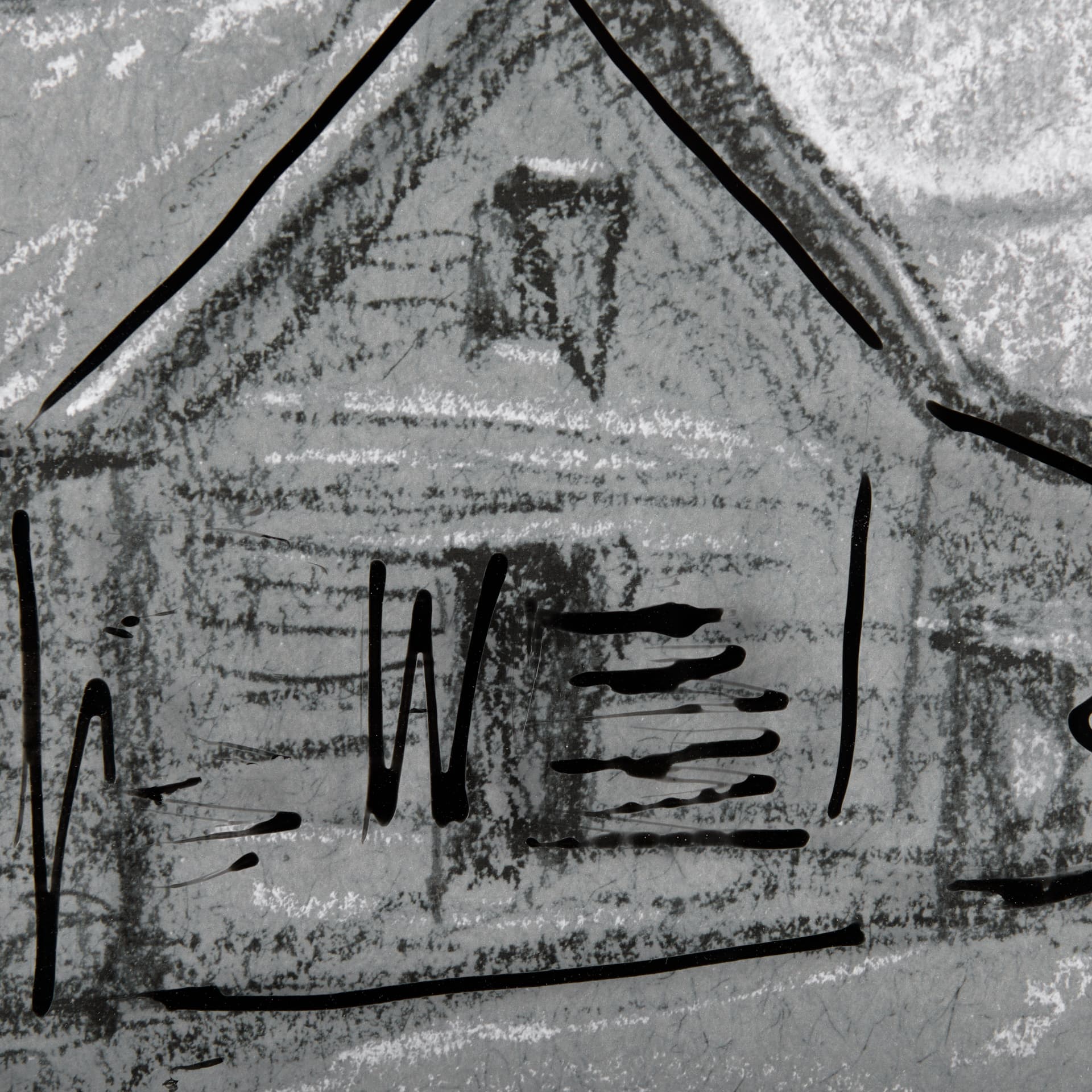 Farm view sketch I by Mercana Studio a Hand Embellished Textured Framed Art Print Matted under Glass — product photograph