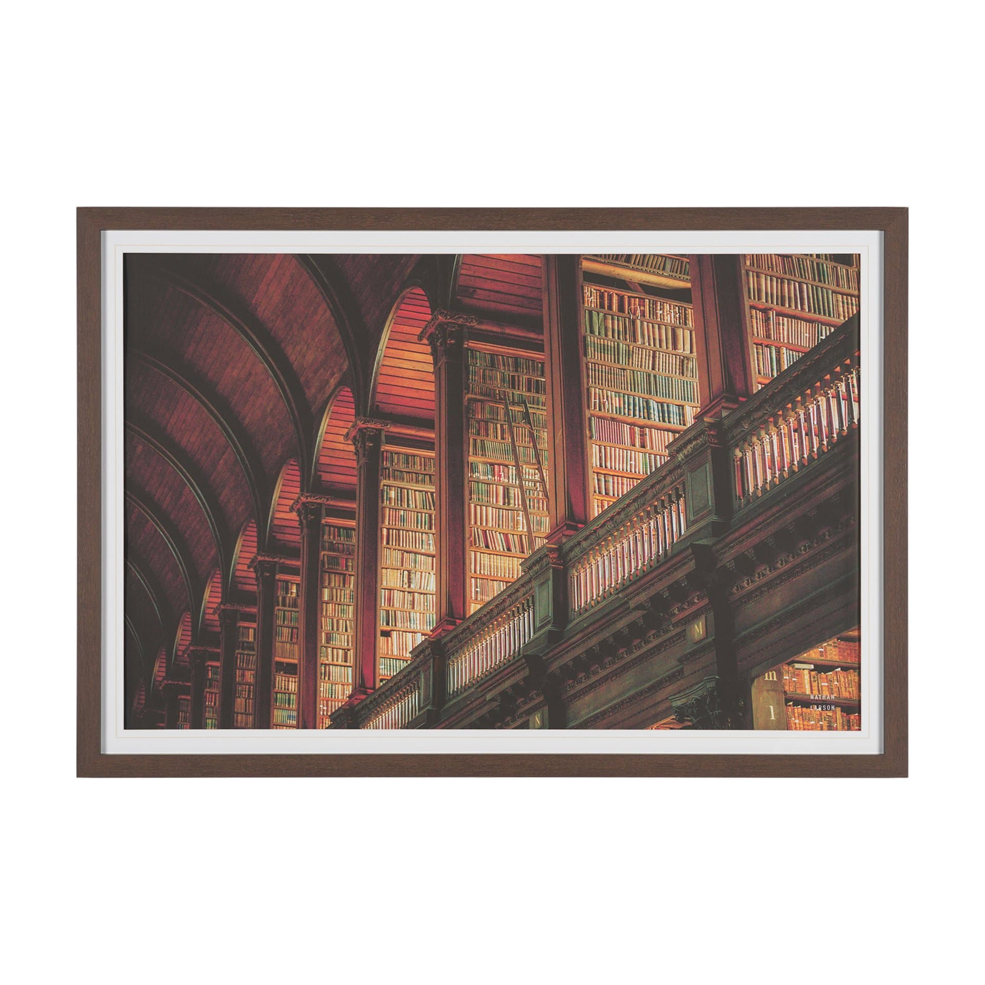 Trinity Library III by Nathan Larson FramedPhoto Print Matted under Glass — product photograph