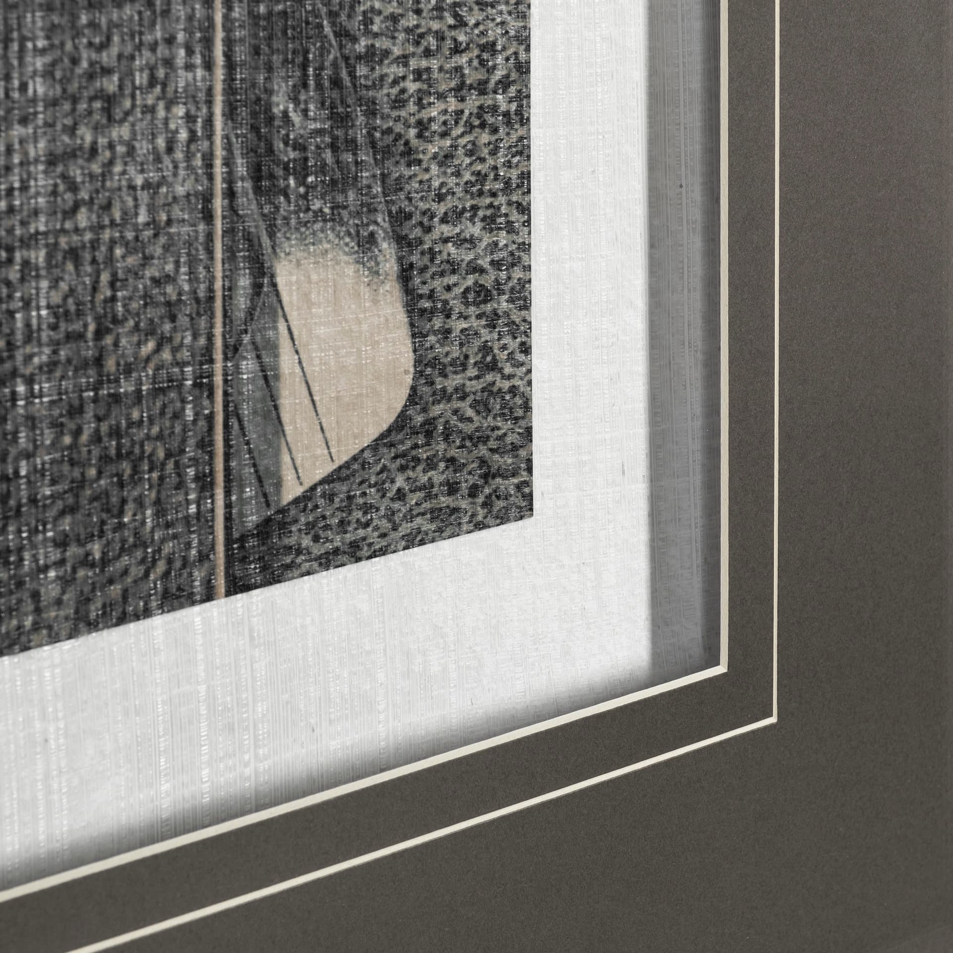 Vintage Cameras by Thomas Brown a Hand Embellished Textured Framed Art Print Matted under Glass — product photograph