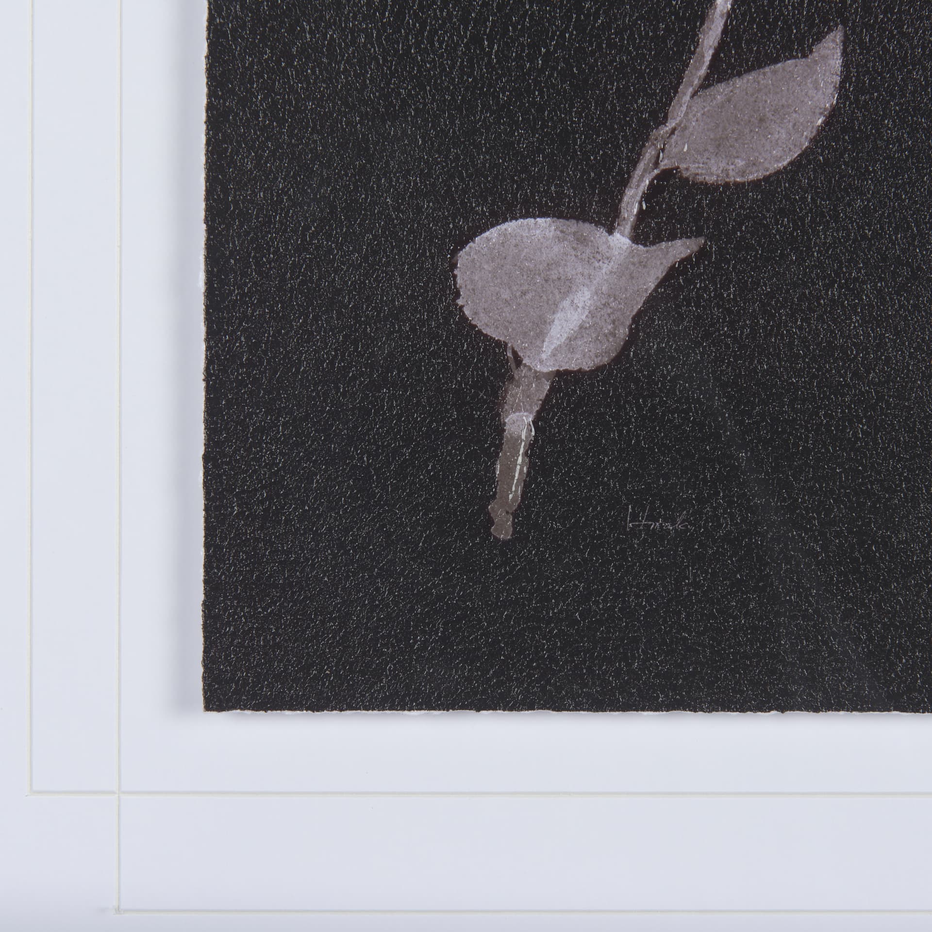 Night Leaves I by Mercana Studio a Hand Embellished Textured Framed Art Print Matted under Glass — product photograph